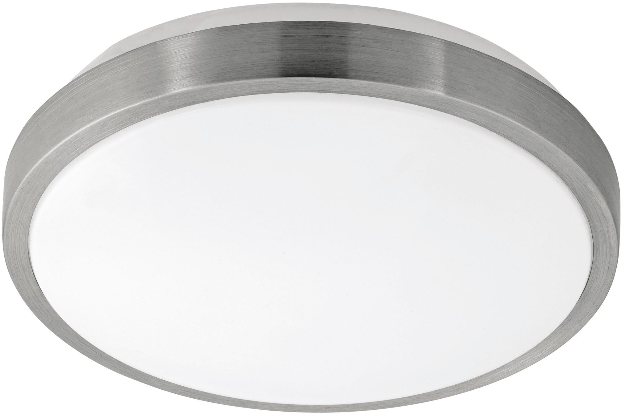 EGLO LED Deckenleuchte »COMPETA 1«, 1 flammig, Leuchtmittel LED-Board | LED fest integriert, Deckenleuchte, Lampe, Flurlampe, Nickel matt, weiß, Ø24,5 cm