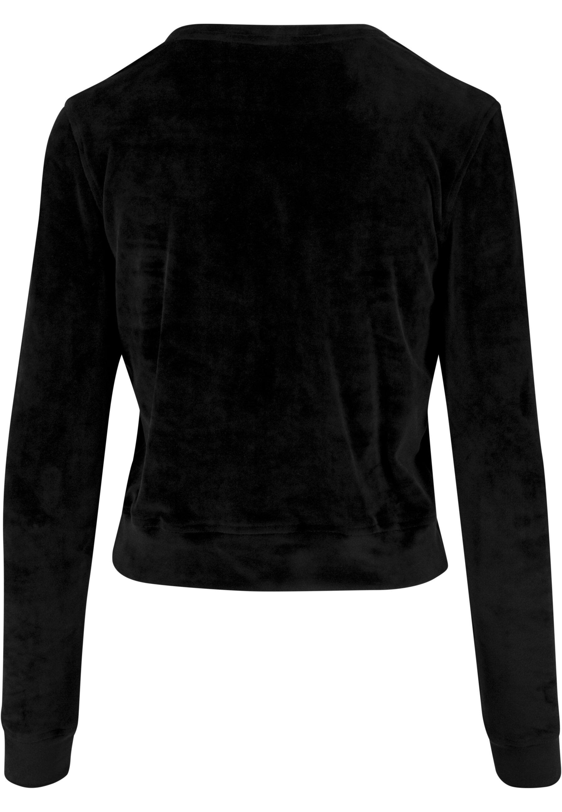 URBAN CLASSICS Sweatshirt »Urban Classics Damen Ladies Short Velvet Crew«, (1 tlg.)