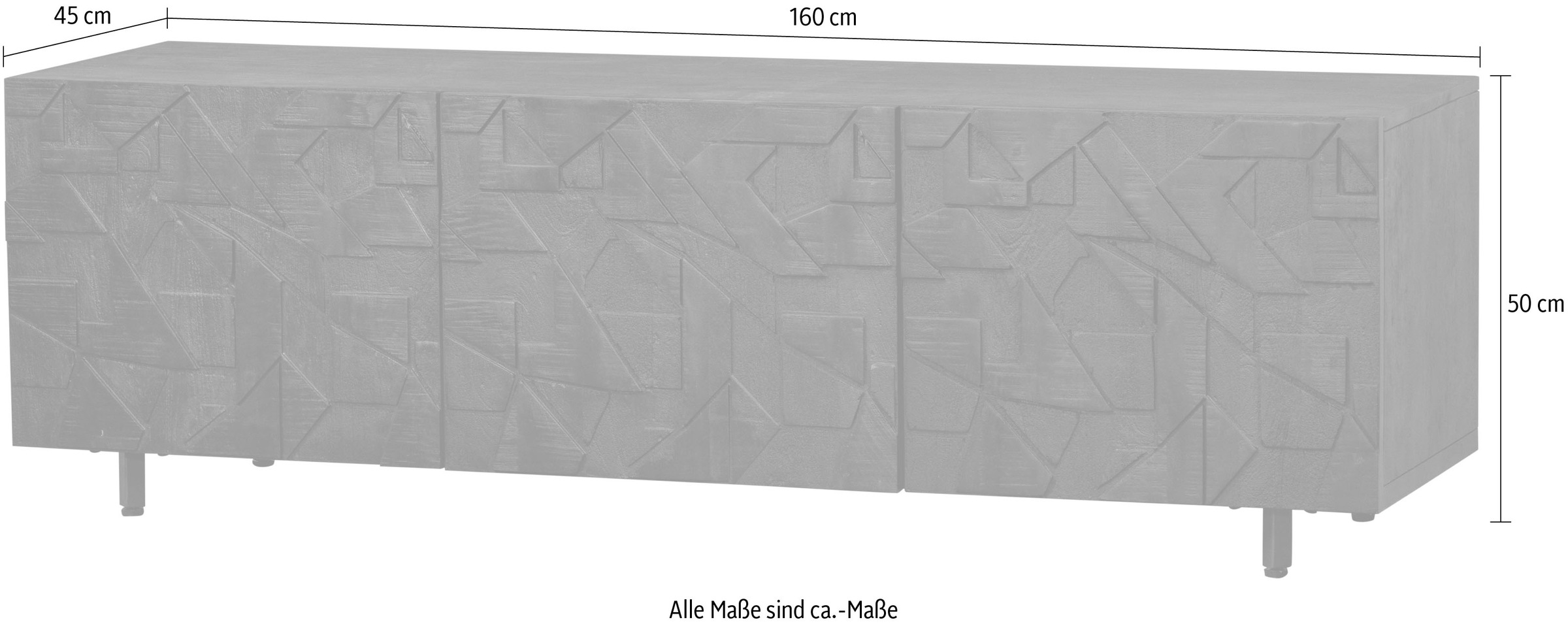 WOOOD Lowboard »Counter TV-Kommode«, Inklusive geräuschlosem Push-to-Open-System, Breite 176 cm