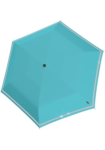 Taschenregenschirm »Rookie manual, capri reflective«, für Kinder; mit umlaufendem,...