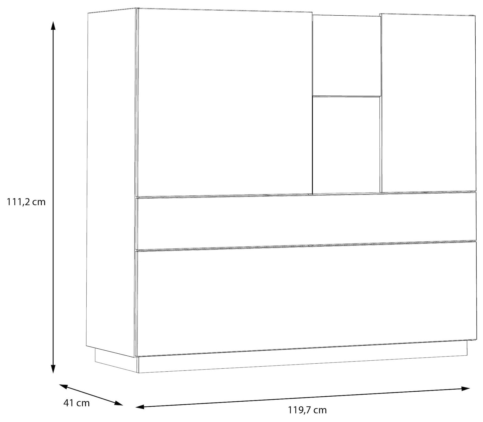 FORTE Highboard »Lewisville«