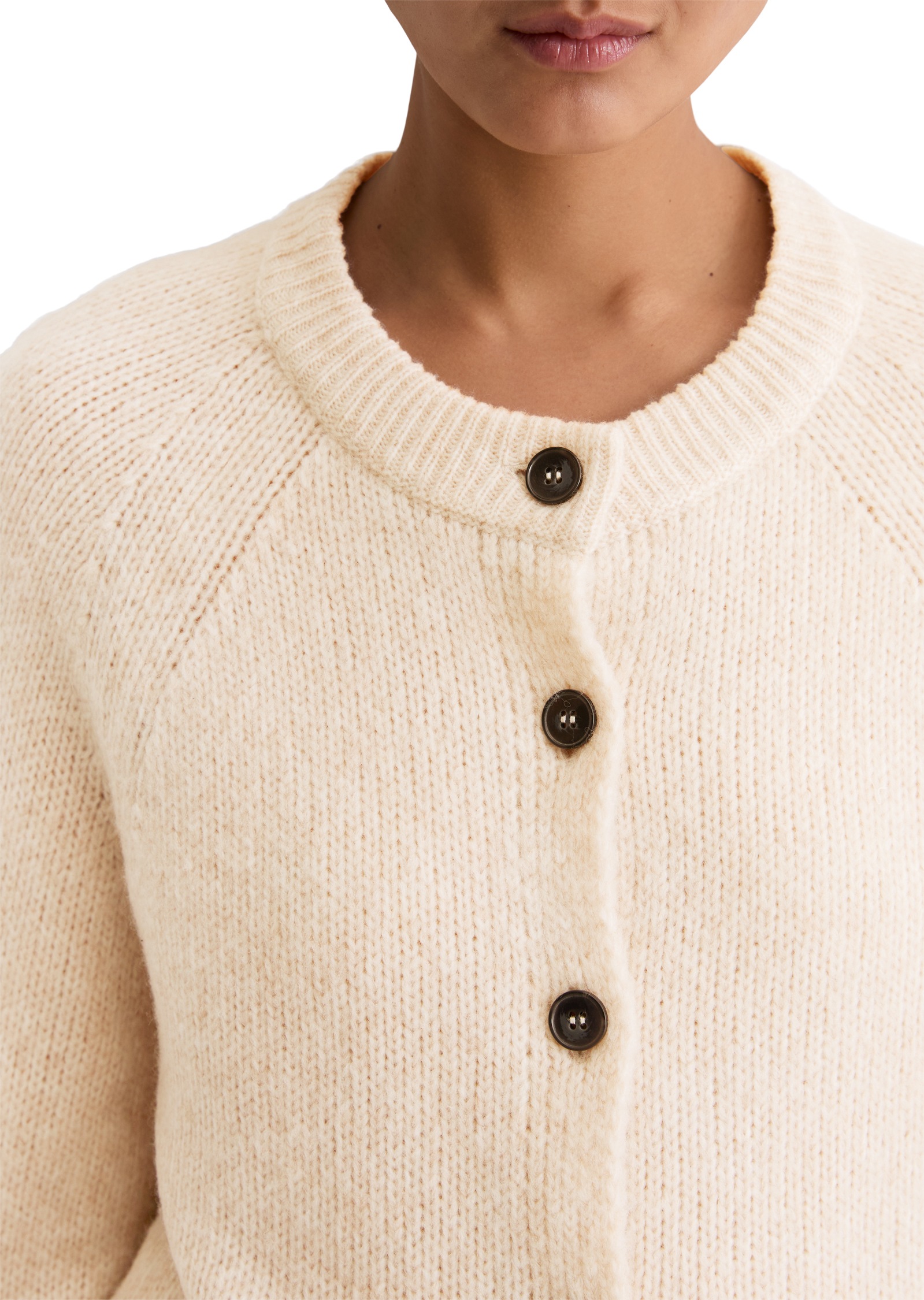 Thumbnail - Marc OPolo Cardigan aus softem Schurwolle-Mix, Raglanärmel, loose fit