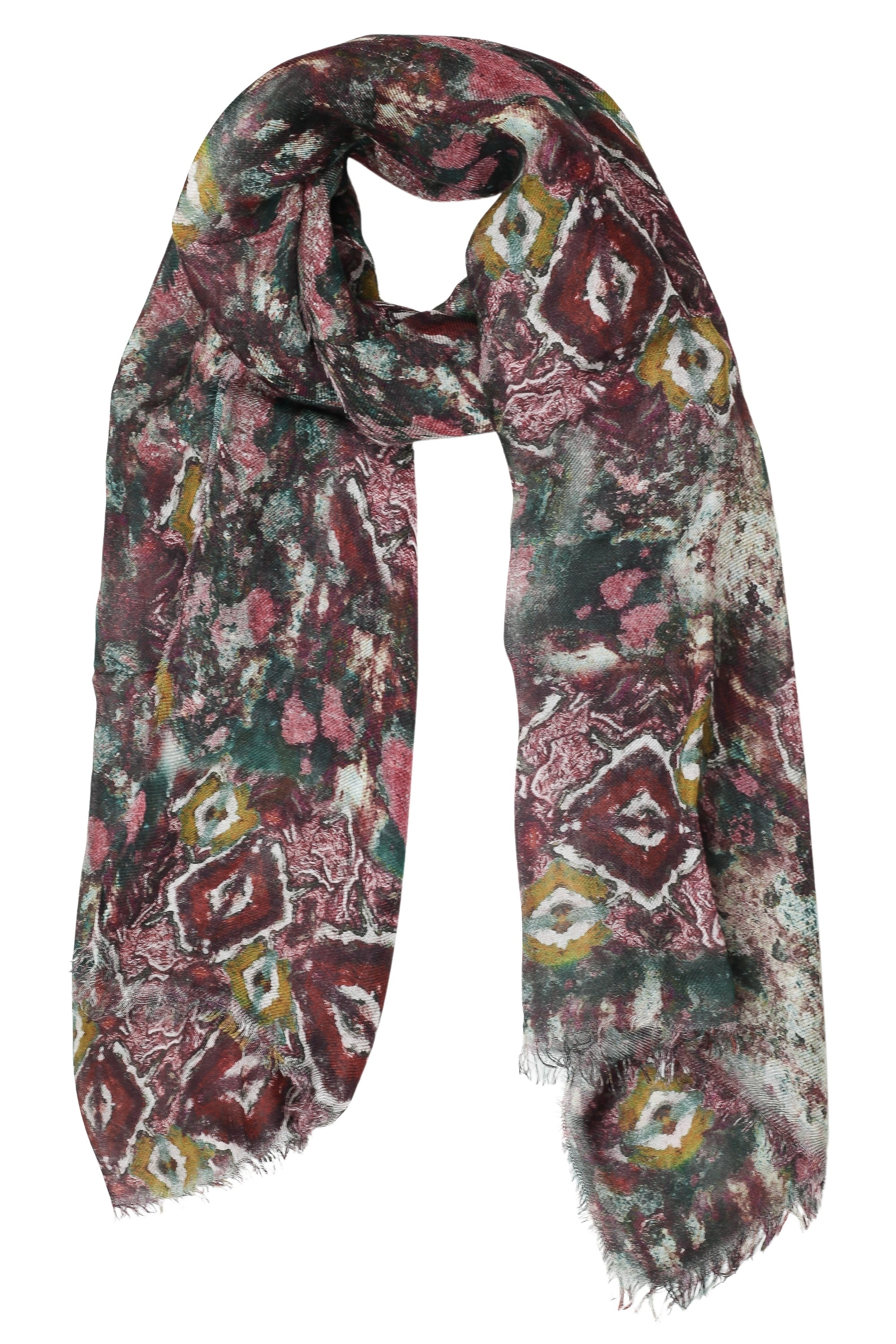COLLEZIONE ALESSANDRO Modeschal »Bordeaux« (1 St.) aus Naturmaterial Made in Italy