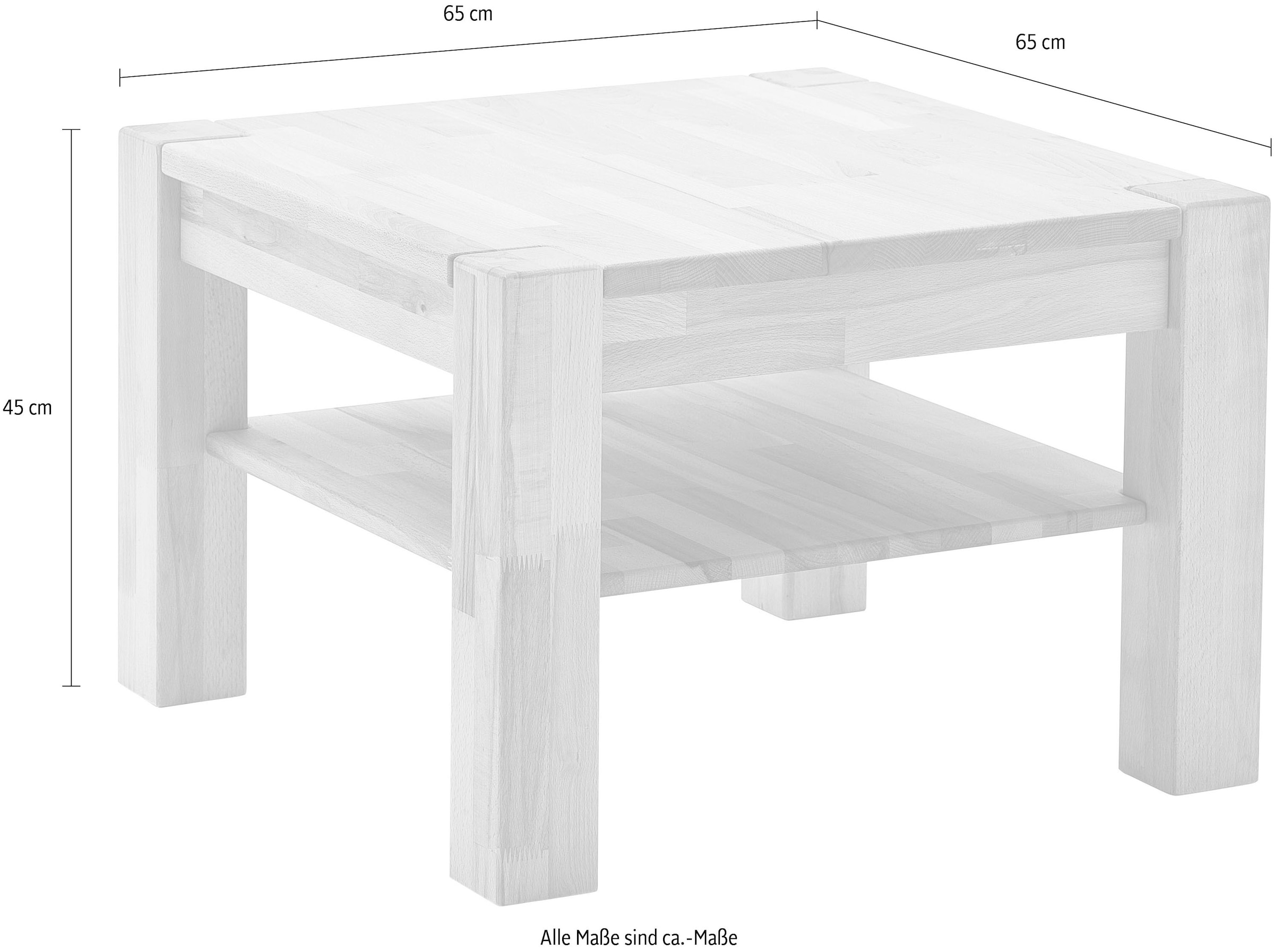 MCA furniture Couchtisch, Massivholztisch Ablage mit | BAUR