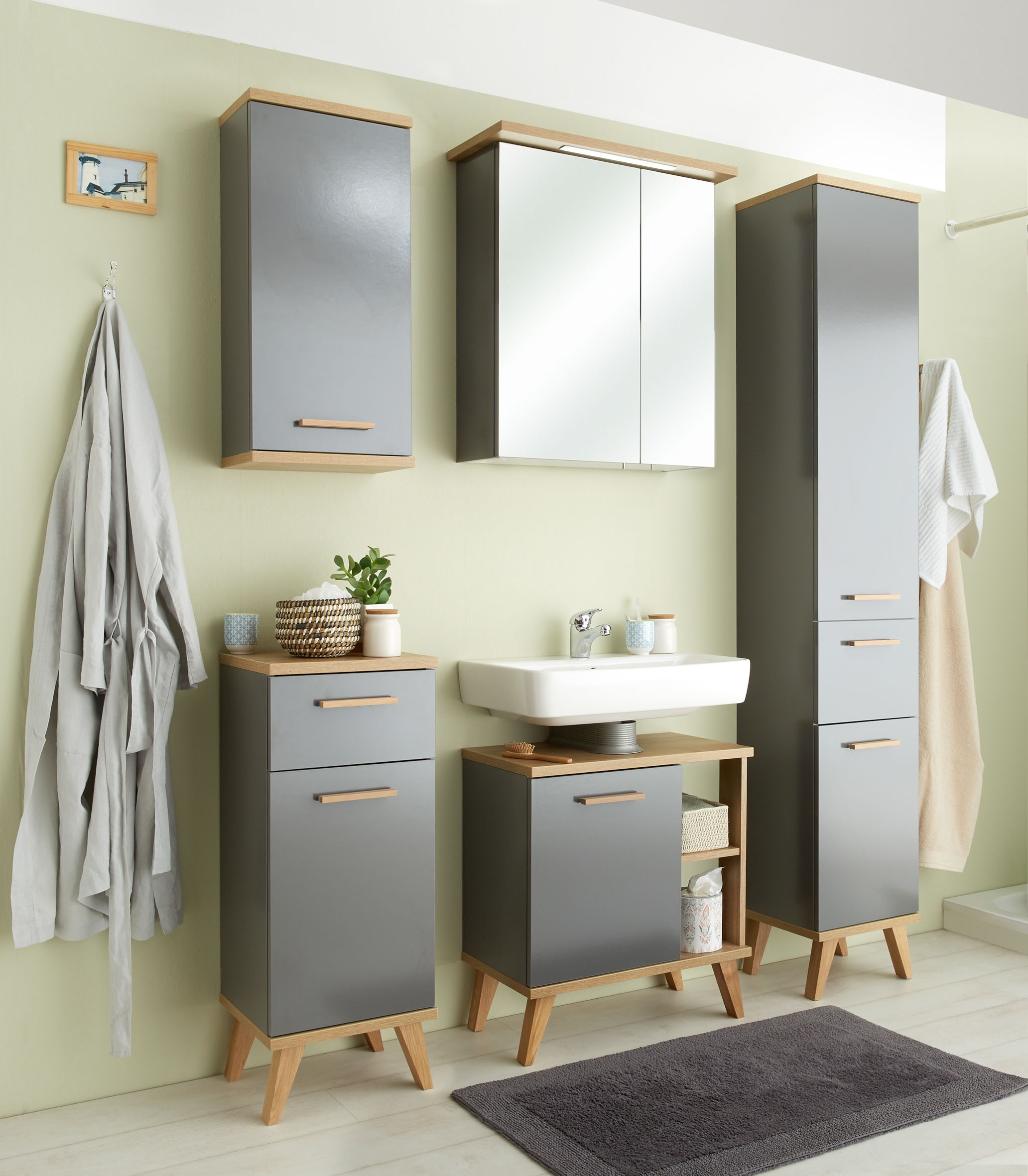Saphir Badmöbel-Set »5-teilig, mit Soft-Close Türen« Set, 5 Stk. tlg.