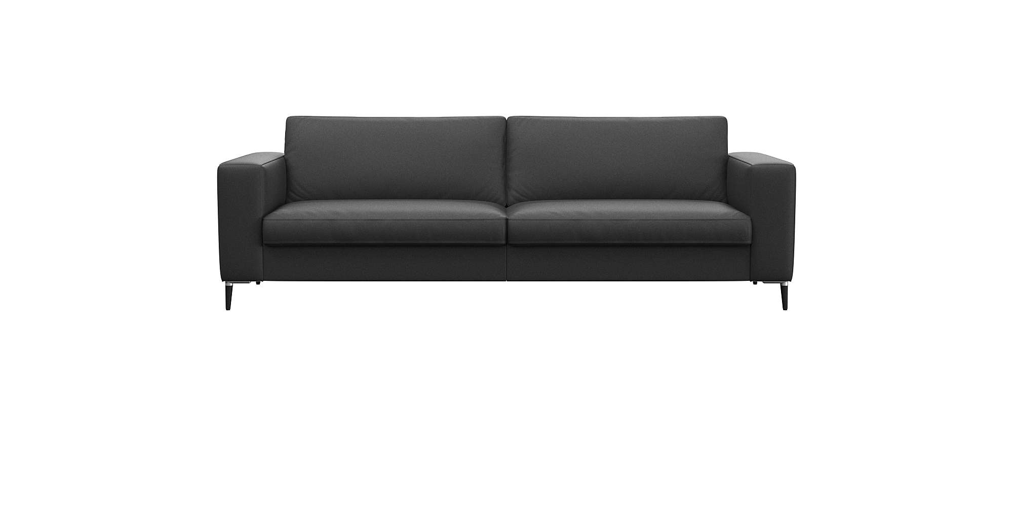 FLEXLUX 3-Sitzer "Fiore, super Sitzkomfort durch Kaltschaum im Sitz" breite Armlehnen, Füße Alu+schwarz