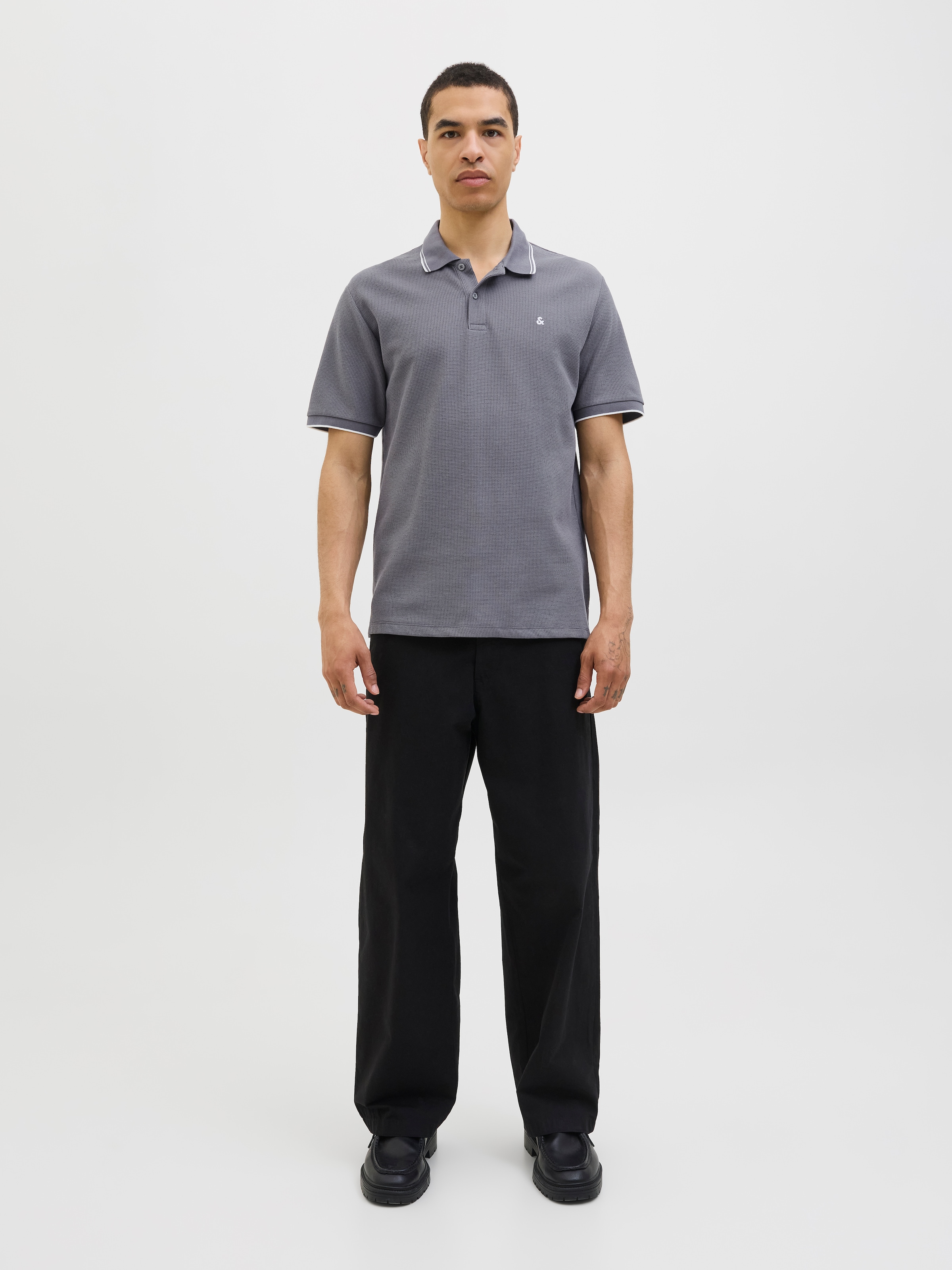 Jack & Jones Poloshirt »JJEAUSTIN POLO SS NOOS« Materialmix, regular fit