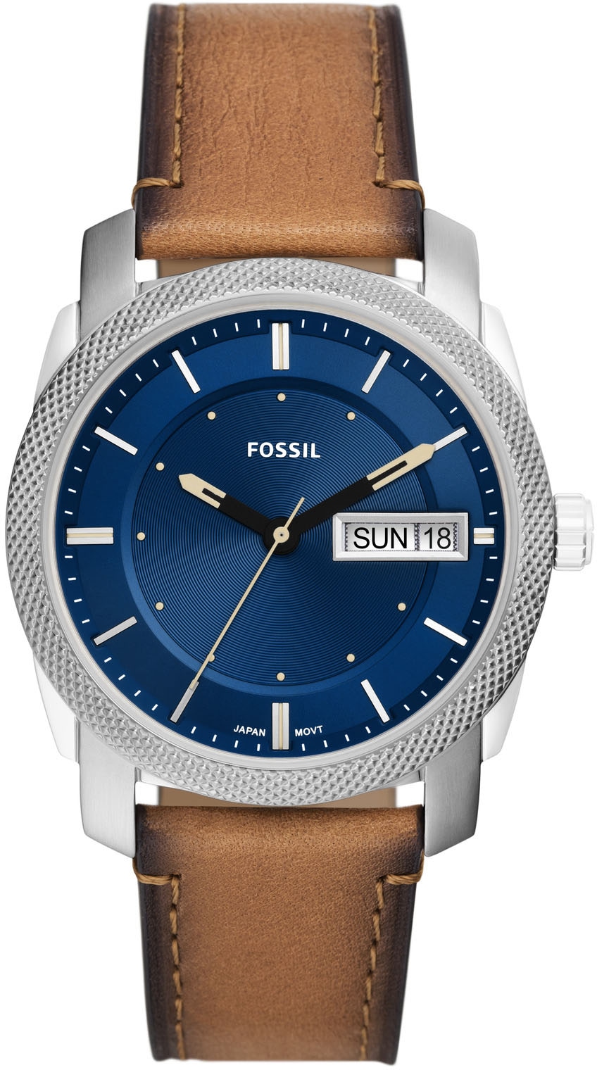 Fossil Quarzuhr »Machine, FS5920«, Armbanduhr, Herrenuhr, Datum, Nachhaltigkeitssiegel