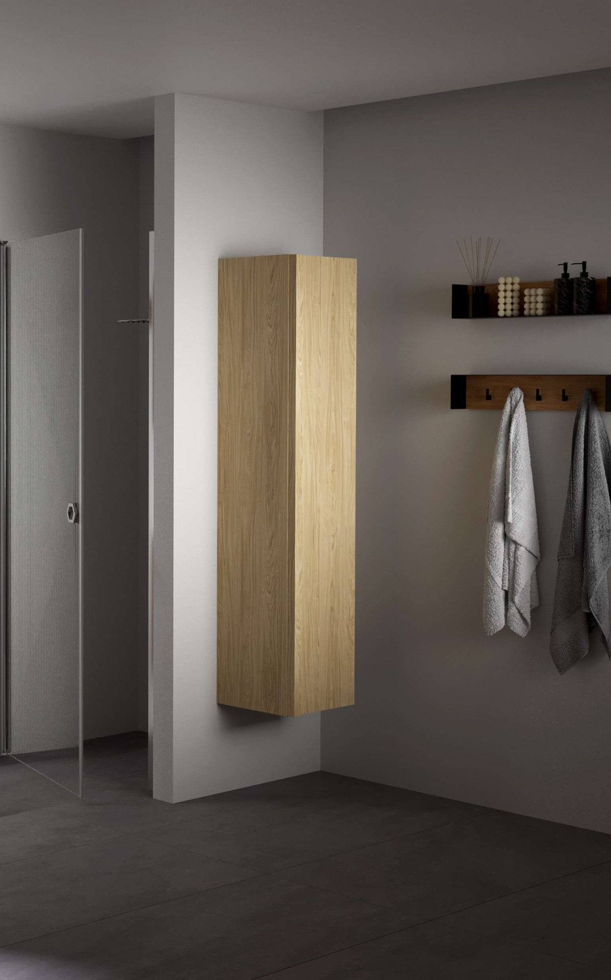 welltime Hochschrank »Pure Badezimmerschrank«, Breite 35 cm, Höhe 160 cm, mit Soft-Close-Funktion, FSC® zertifiziert