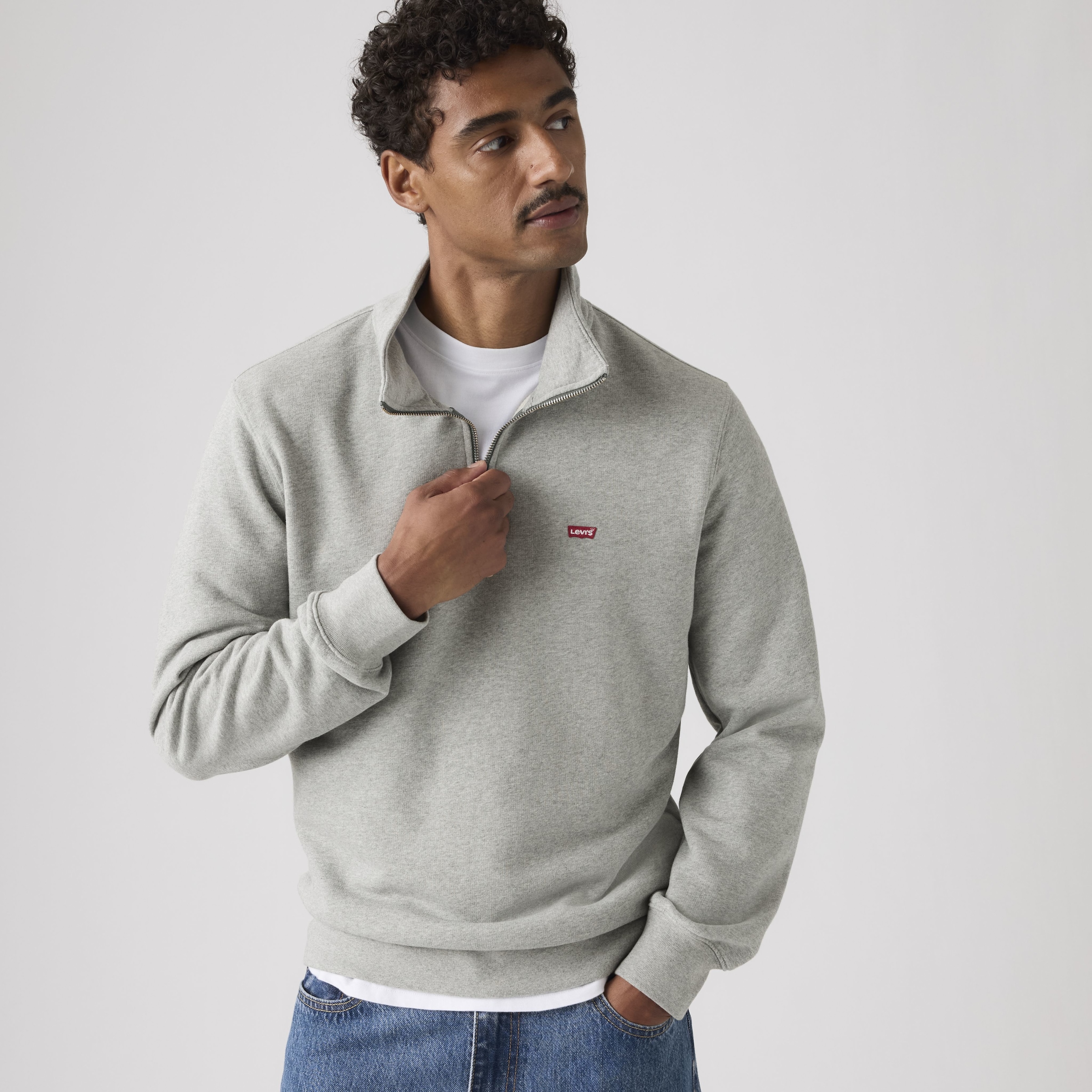 Levis Sweatshirt "ORIGINAL HM 1/4 ZIP", mit Troyer-Kragen und Logo-Stickere günstig online kaufen