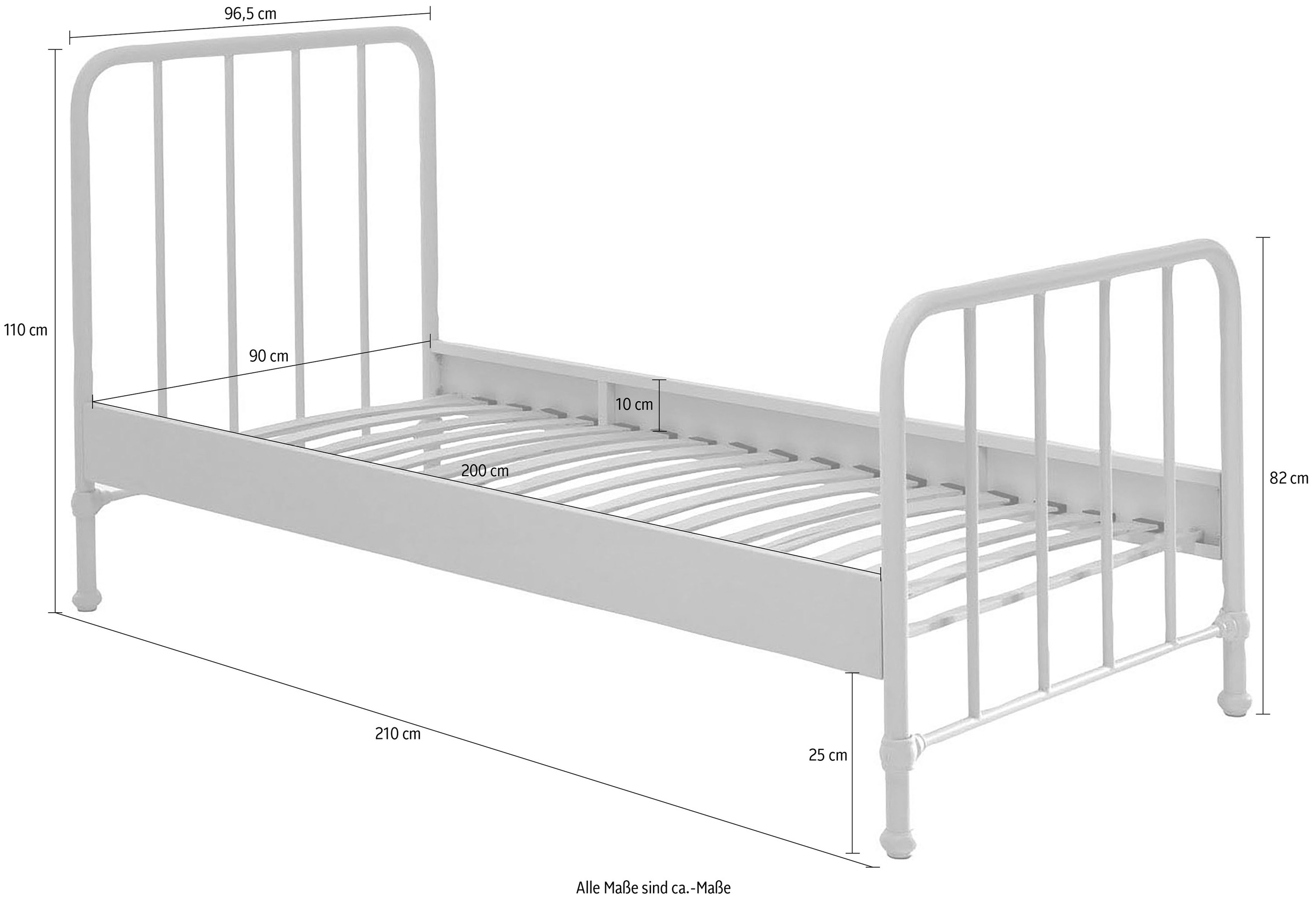 Vipack Jugendbett »Bronxx«, Metallbett