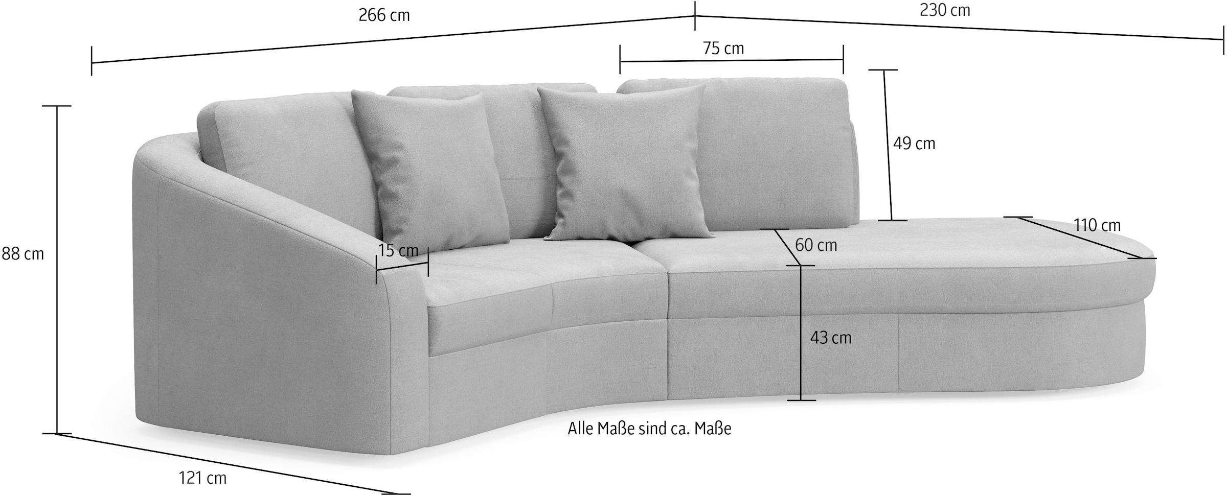 sit&more Ecksofa »Jazz L-Form«, In weiteren Größen erhältlich