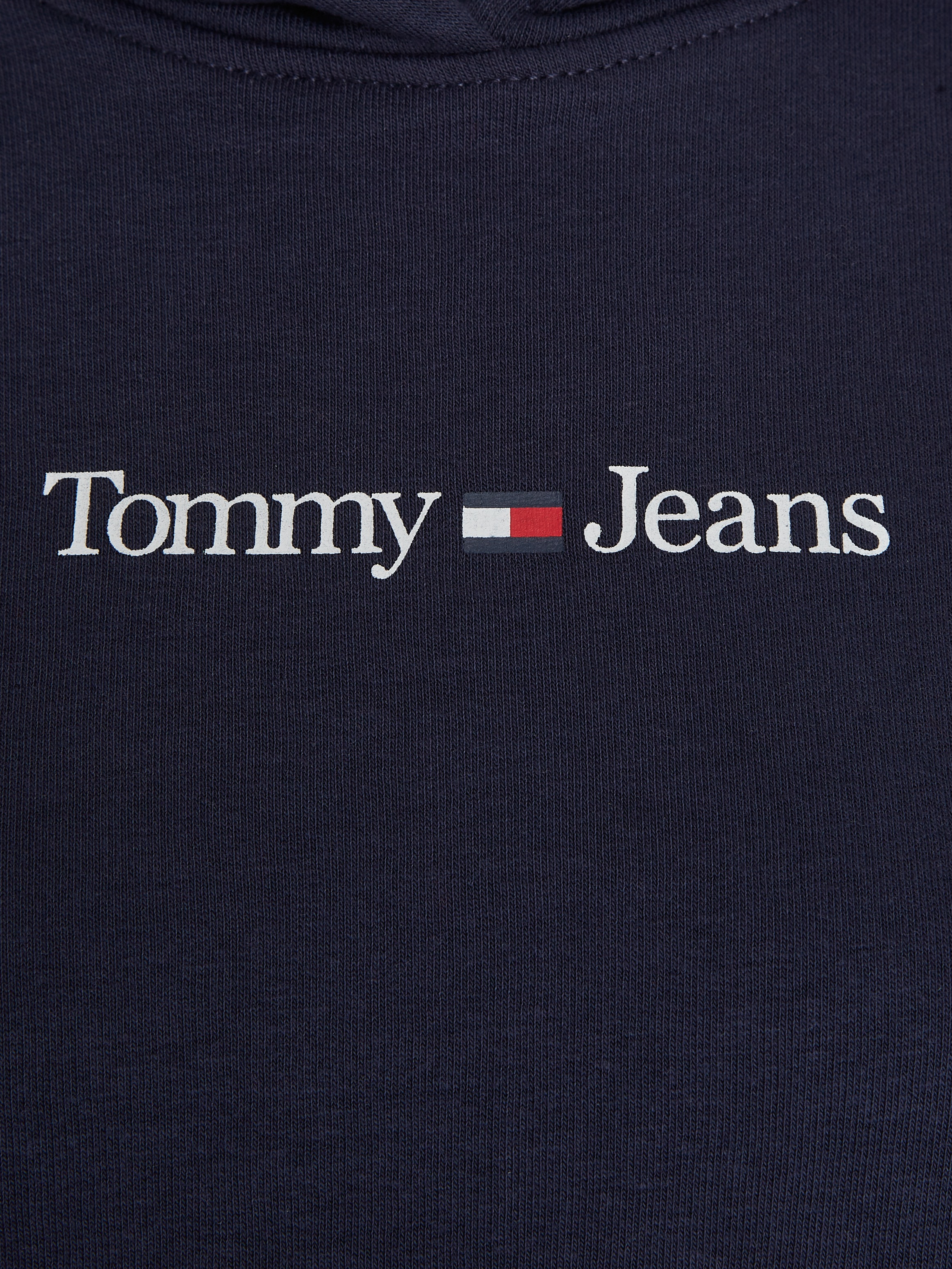 »TJW HOODIE«, LINEAR Tommy BAUR SERIF REG Jeans Jeans | Logoschriftzug Friday mit Black Tommy Kapuzensweatshirt