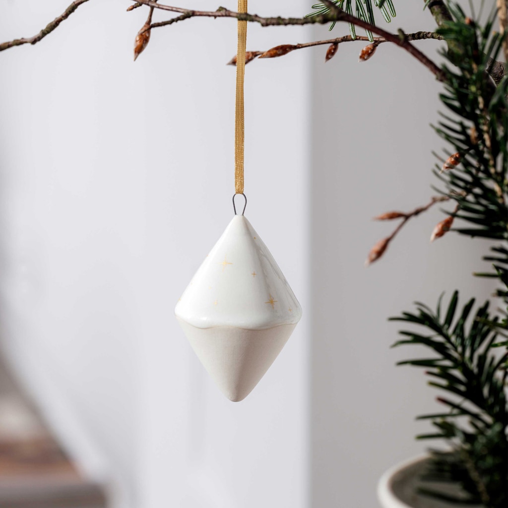 like. by Villeroy & Boch Weihnachtsfigur »Ornamente Doppelkegel Winter Glow 6er Set beige«