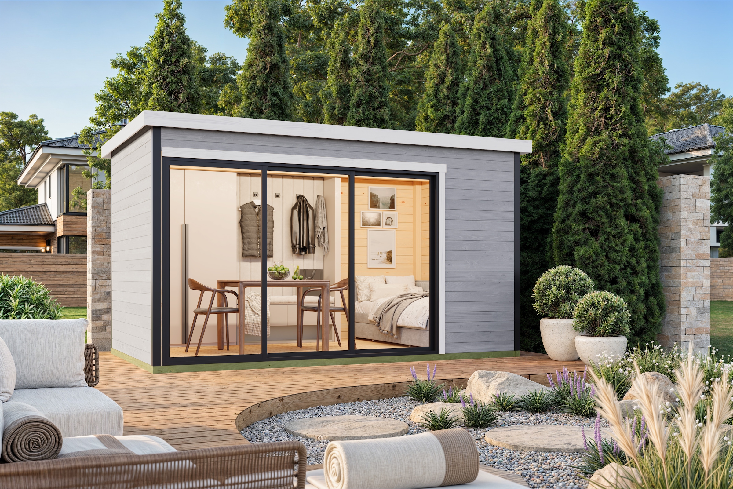 Nordic Holz Gartenhaus "AUSTIN 4" günstig online kaufen