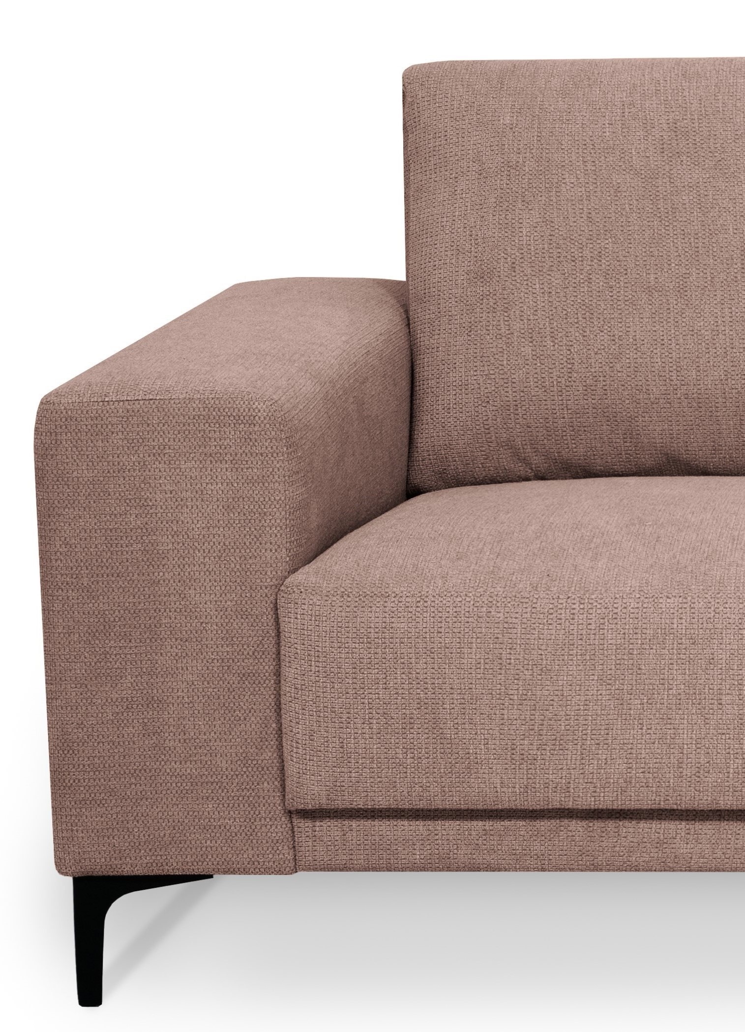 Places of Style Ecksofa »Xander, L-Form,«, Breite 280 cm, Soft-Touch Chenille, schwarze Metallfüßen