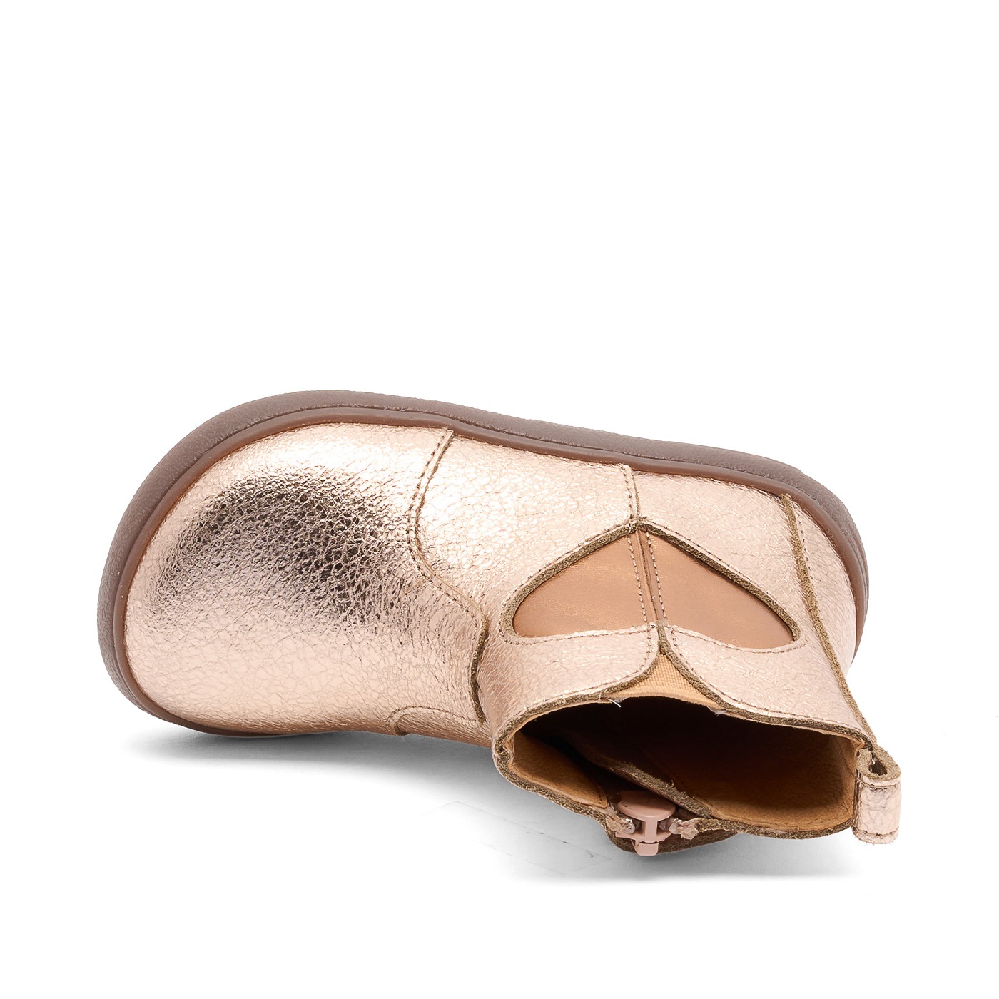 Bisgaard Barfußschuh »barefoot runa«  Winterboots, Stiefelette mit Metallic-Herzchen-Motiv seitlich