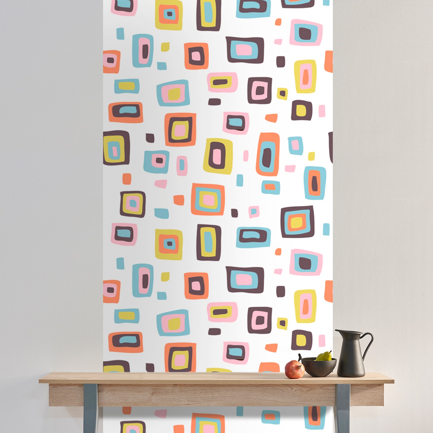queence Vinyltapete »Etta«, bedruckt-Motiv-gemustert-3D-Optik-gepunktet, 90x250cm, selbstklebend, kinderleichte Anbringung, Sticker