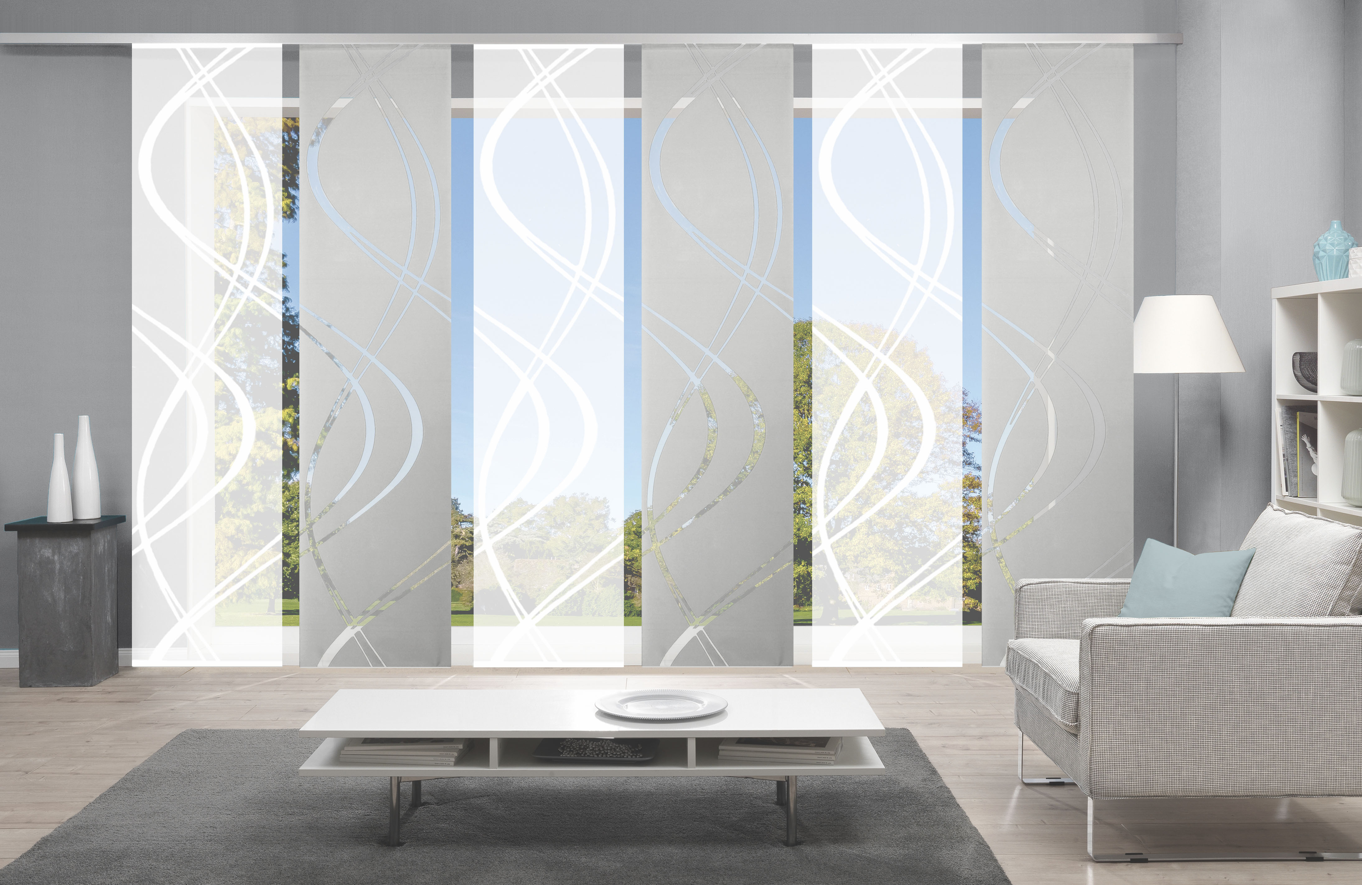 HOME WOHNIDEEN Schiebegardine "TIBERIO 6er SET" Paneelwagen 6 Stk. tlg. Sch günstig online kaufen