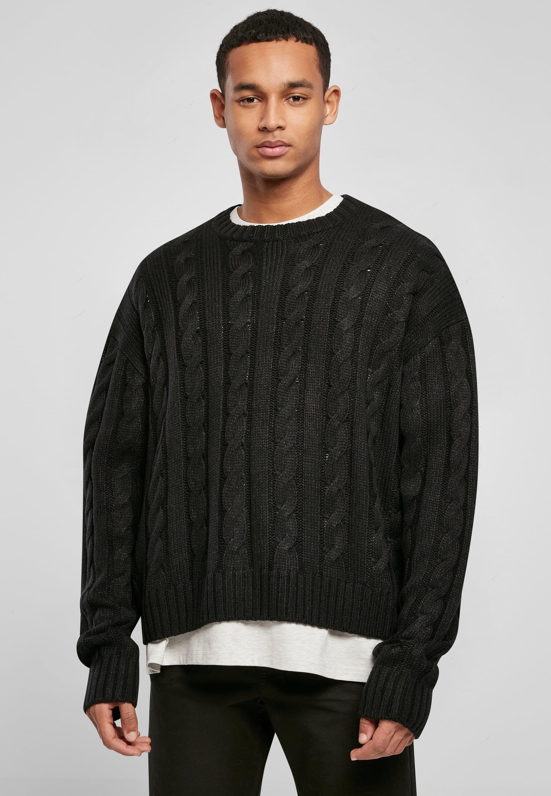 URBAN CLASSICS Rundhalspullover »Urban Classics Herren Boxy Sweater«, (1 tlg.)