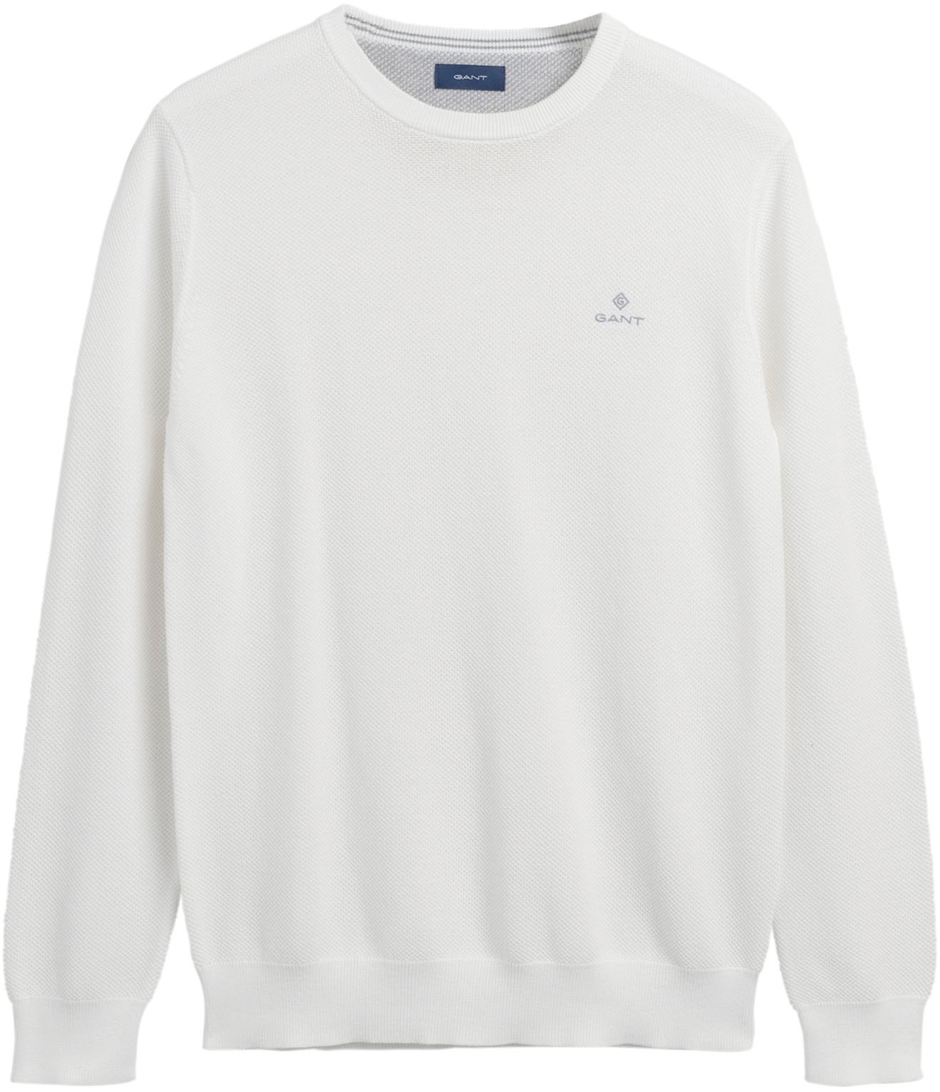 Gant Rundhalspullover »COTTON PIQUE C-NECK«, aus Piqué-Strukturstrick kaufen