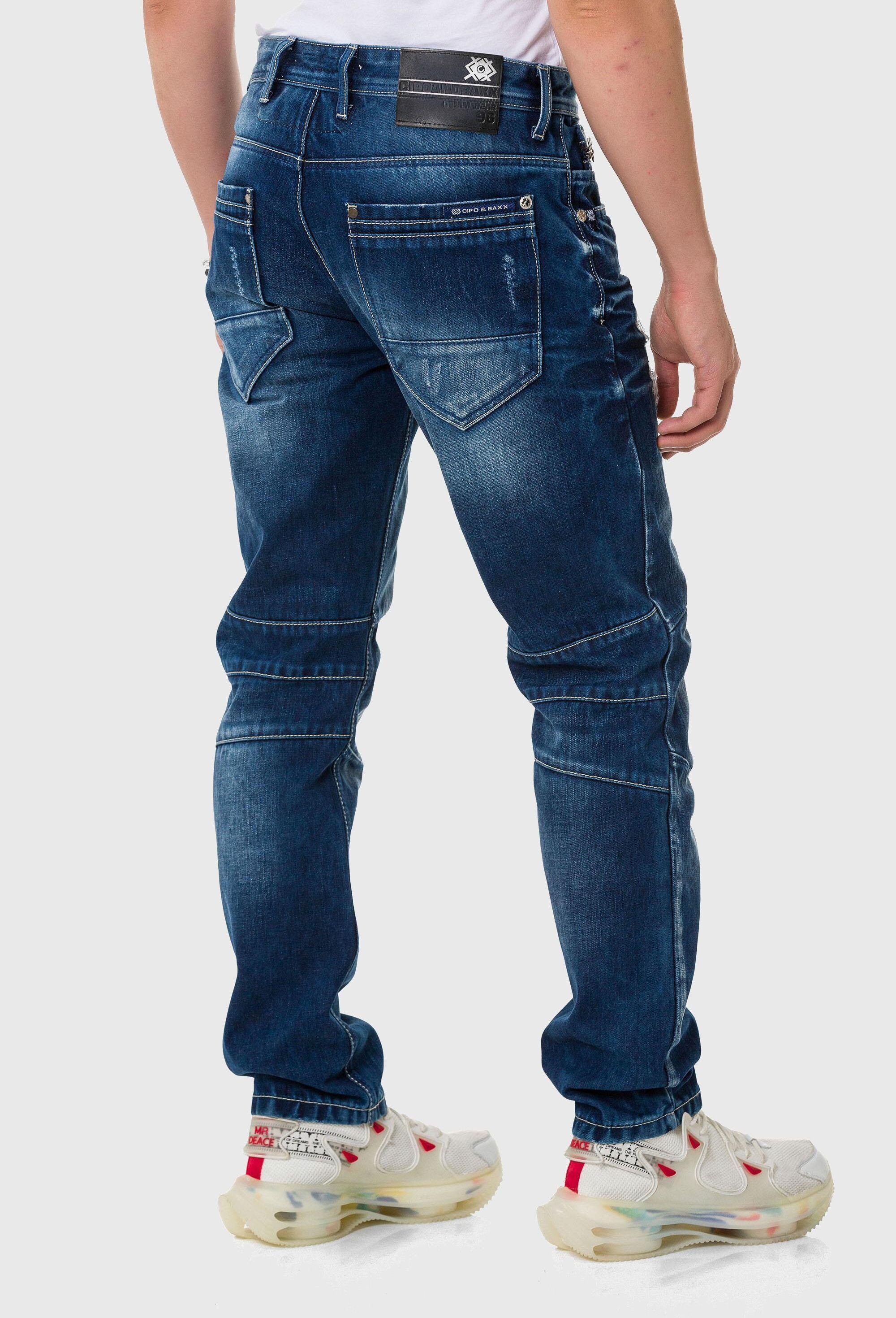 Cipo & Baxx 5-Pocket-Jeans »Cipo & Baxx Jeans Jeans« im Used-Look