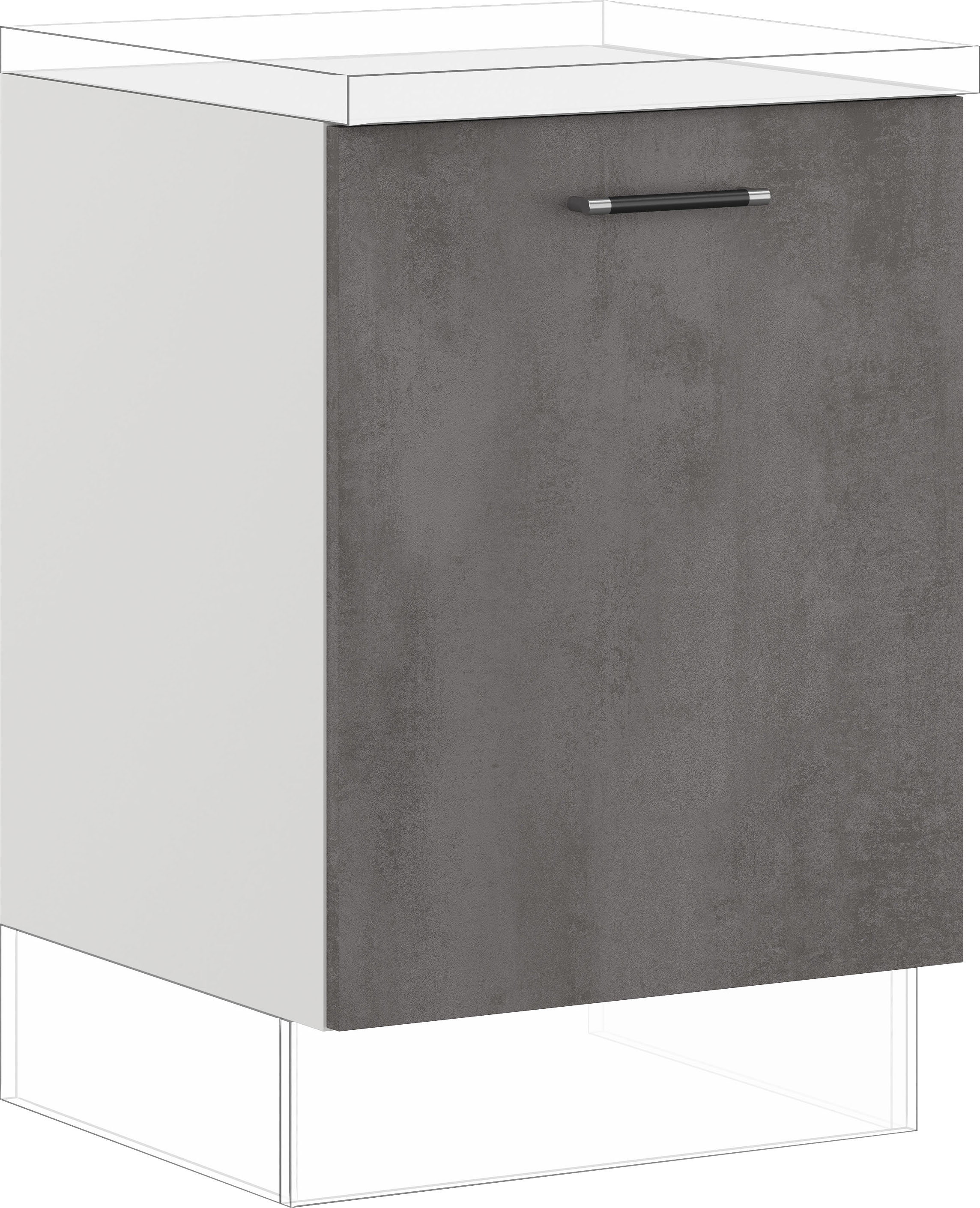 IMPULS KÜCHEN Wäscheschrank ""Prag", Breite/Höhe: 60/72,3 cm, mit Soft-Close" vormontiert, mit Auszug, mit Waschekörben