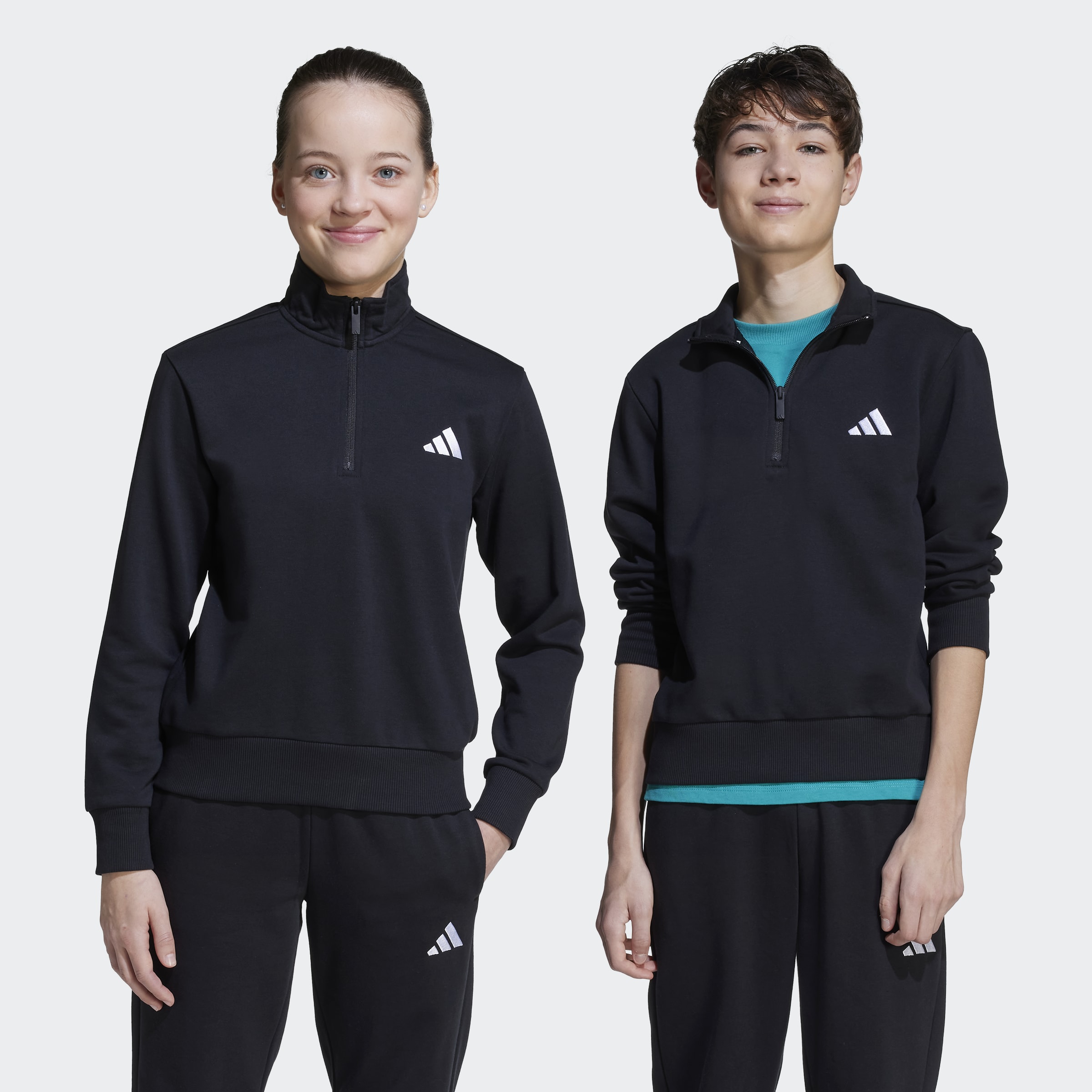 adidas Sportswear Trainingsshirt "J SL FT HZ 220" für Kinder und Teens, mit halbhohem Reißverschluss