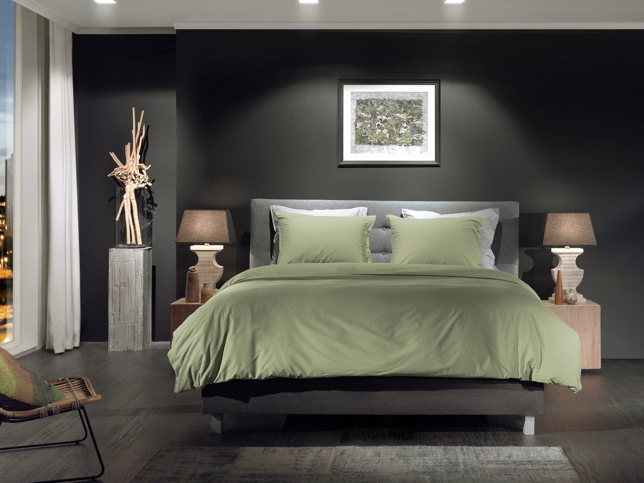 YELLOW "Percale" 2 Uni Design, 100% Baumwolle ab 135x200 cm.