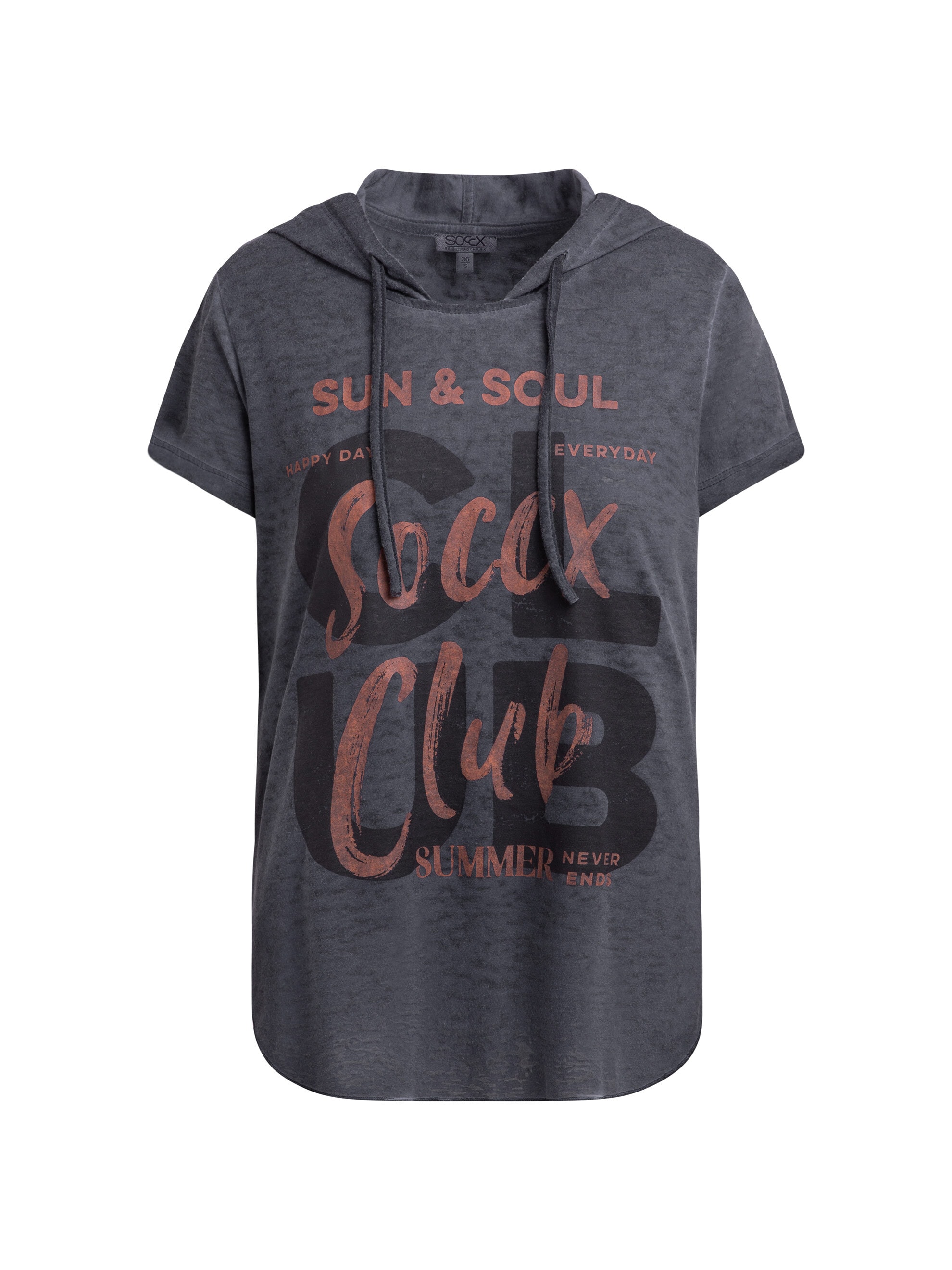 SOCCX Kapuzenshirt mit Seitenschlitze