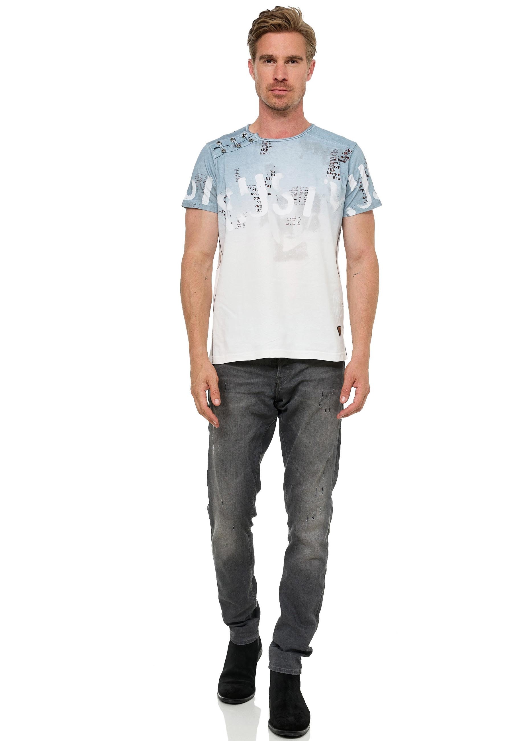 Rusty Neal T-Shirt "Rusty Neal" mit Allover-Print günstig online kaufen