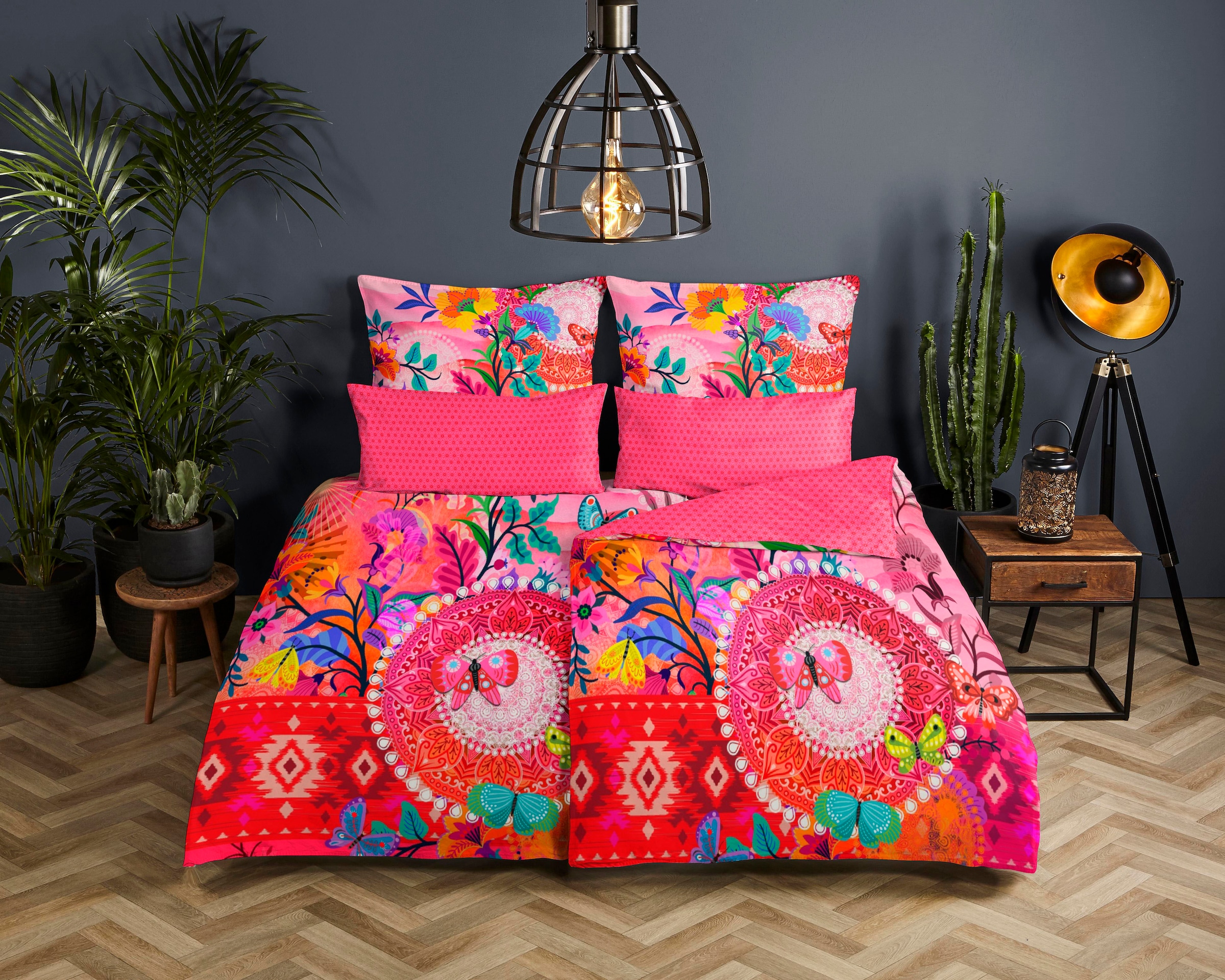 hip Wendebettwäsche "Giselah" 2 Stk. tlg. Mako-Satin, 135x200, Reißverschlu günstig online kaufen