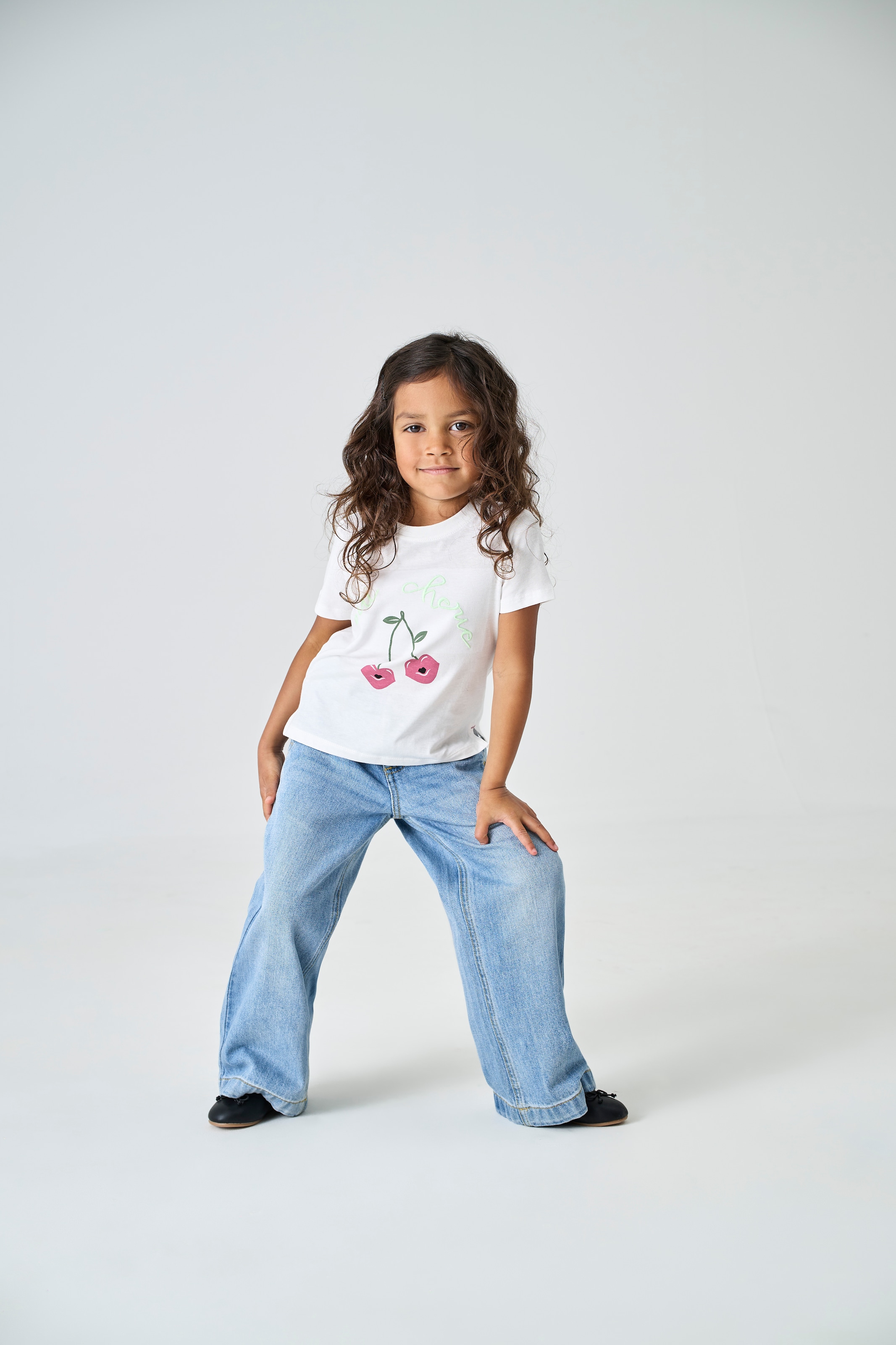Kids Only Weite Jeans "Kmgcomet Smiley Wide Dnm Noos"