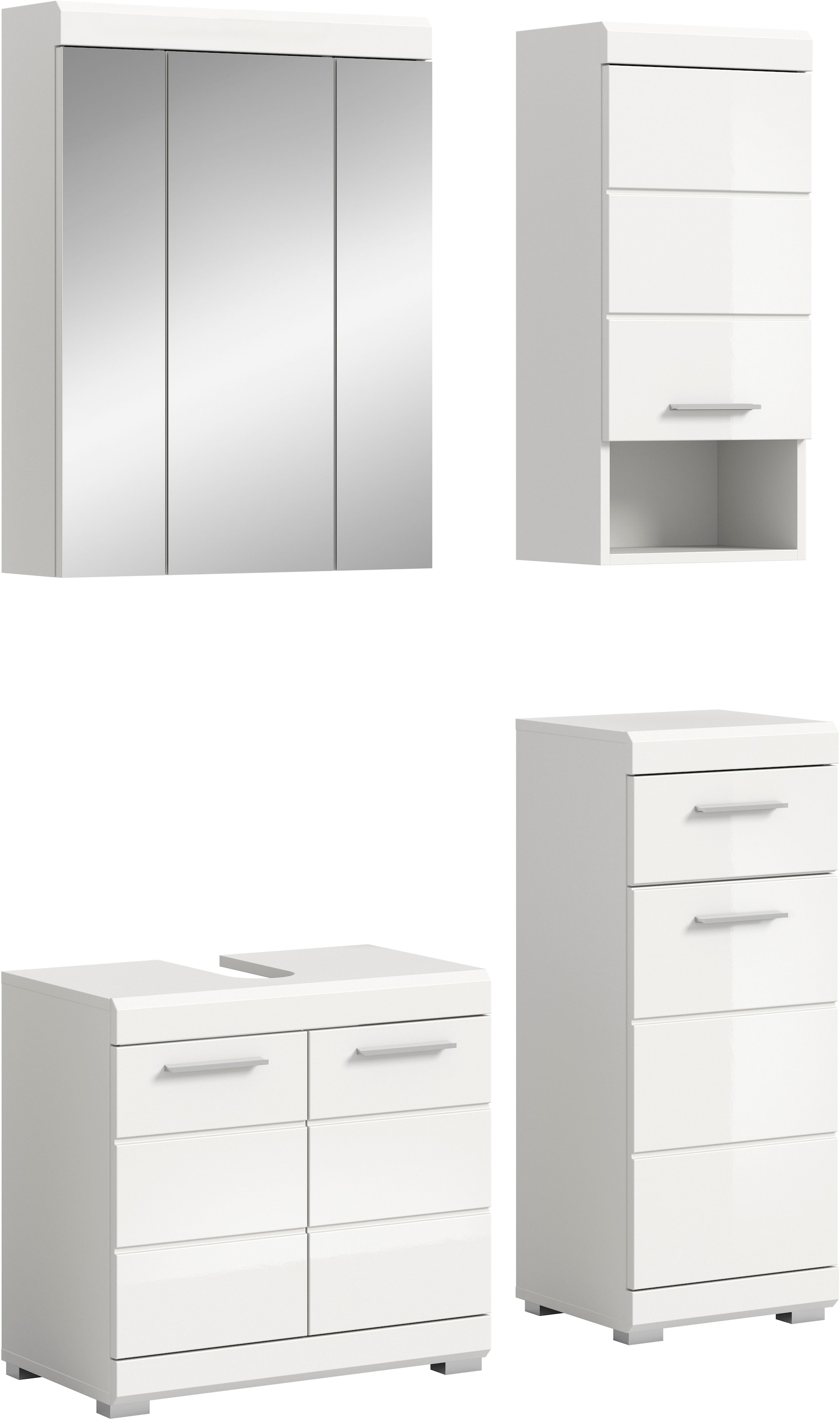 welltime Badmöbel-Set "SIENA, 4 teilig, bestehend aus:" Set, TOPSELLER, 4 Stk. tlg.