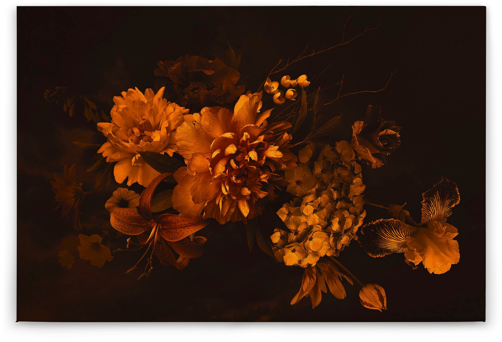 A.S. Création Leinwandbild »Blossom Variety«, Kunst-Blumen-Kinder, (1 St.), Romantische Blumen, Rosen Keilrahmen Leinwand-Bild Wohnzimmer modern