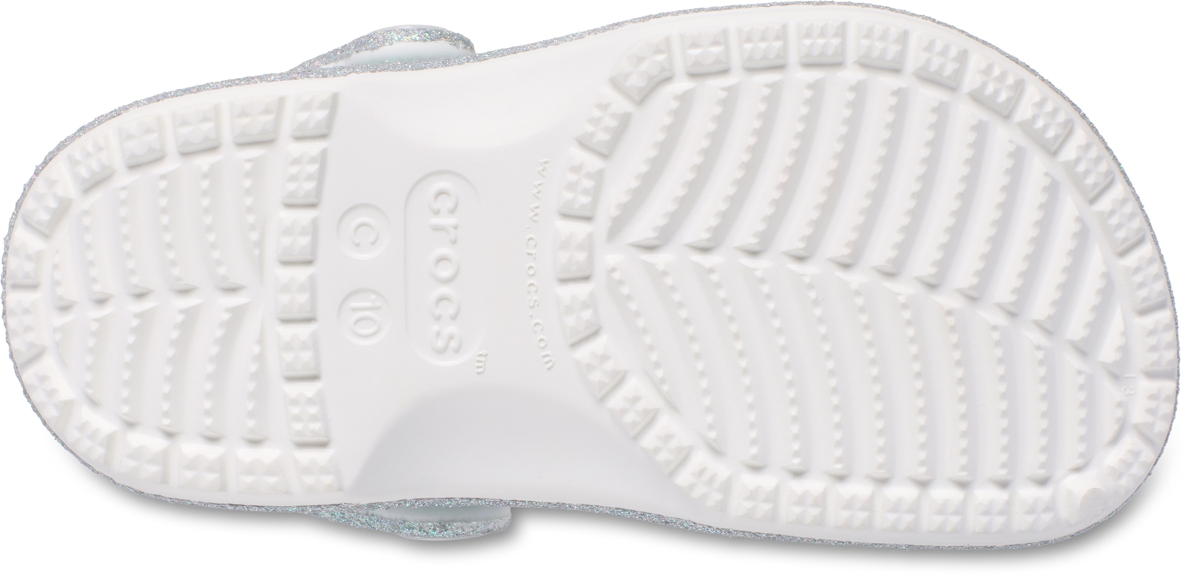 Crocs Clog »Classic Iridescent Glitter«, Glitzerschuh, Sandale, Hausschuh mit schwenkbarem Fersenriemen