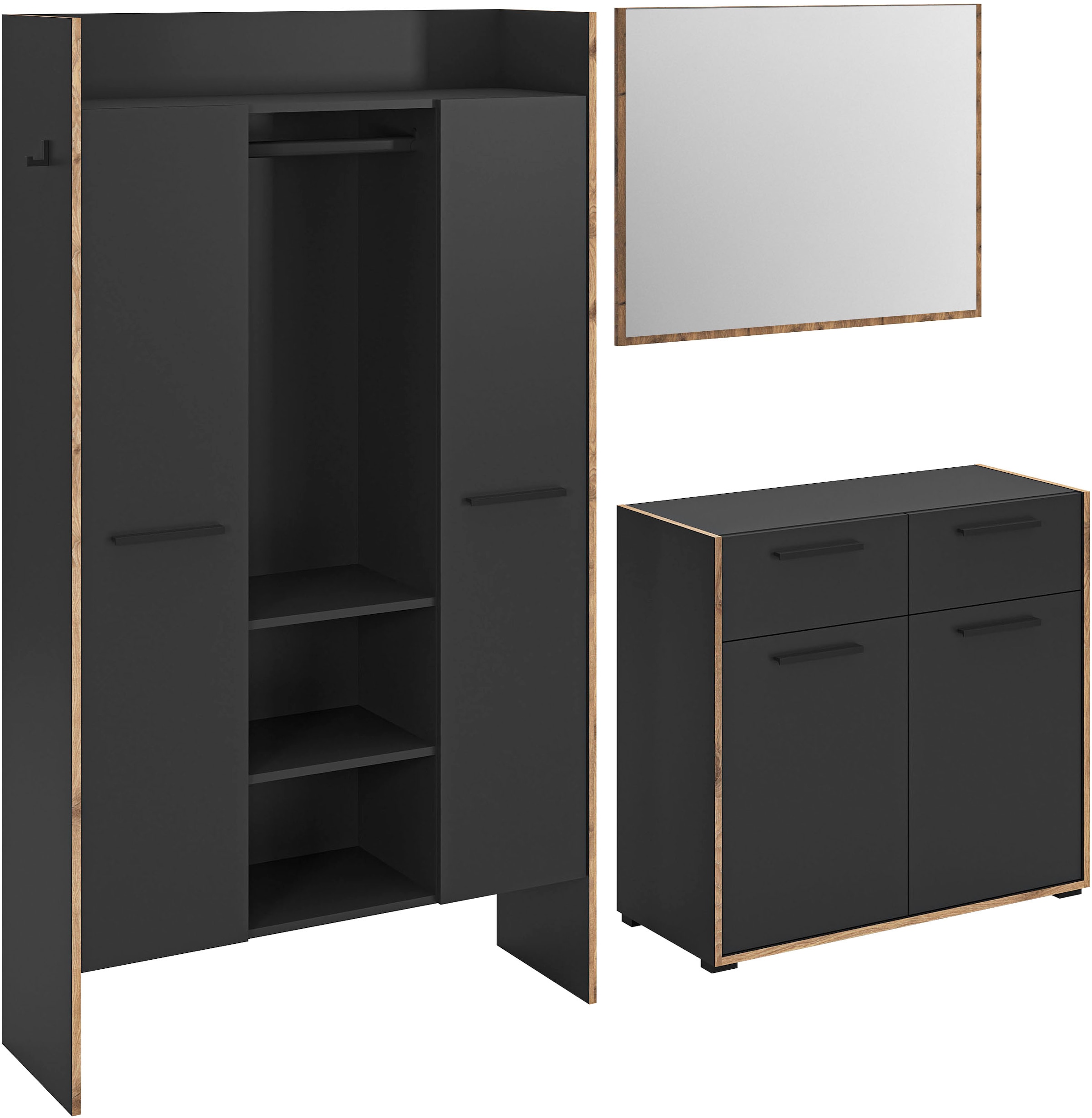 INOSIGN Garderoben-Set "MUSTA, 3-teilig: Garderobenschrank, Kommode & Garde günstig online kaufen