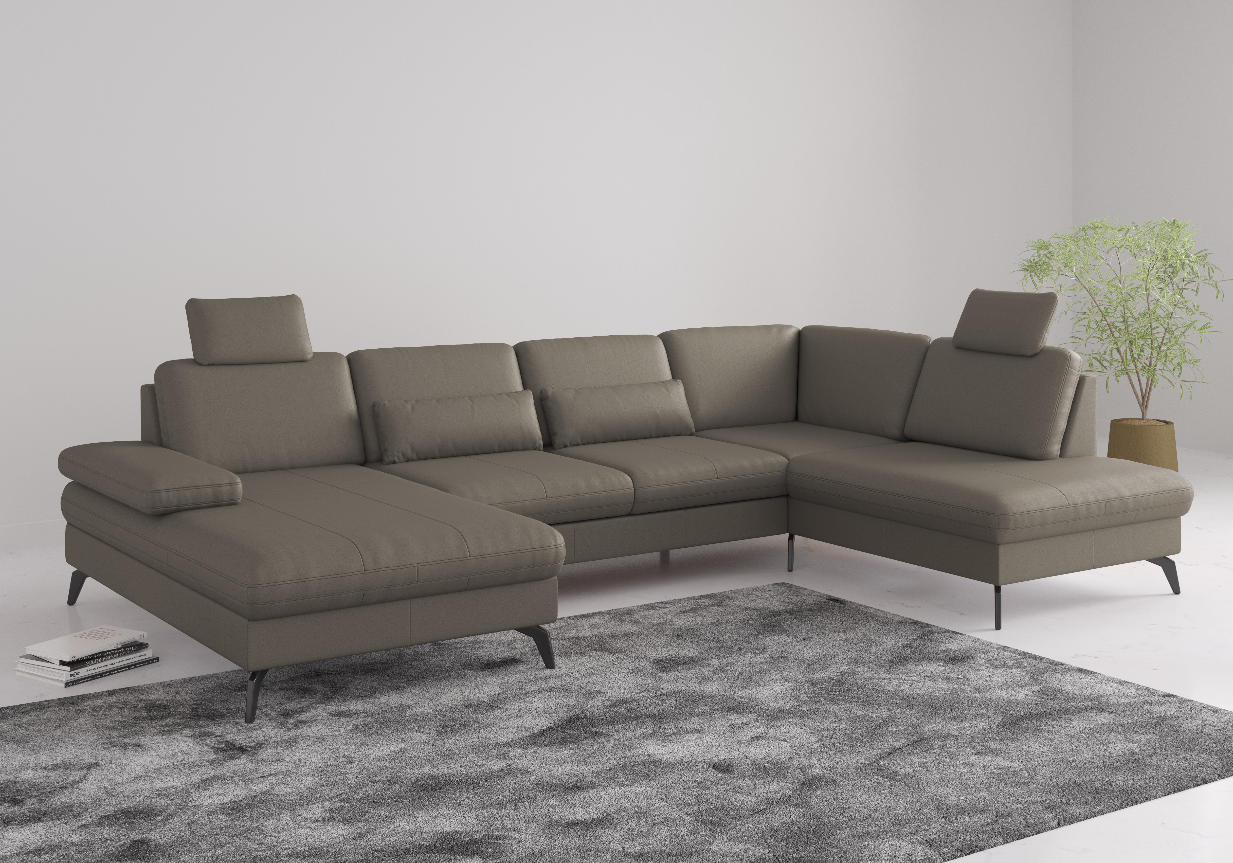 sit&more Wohnlandschaft "Morris Jubi" wahlweise mit Armteilverstellung, Schlaffunktion & Bettkasten