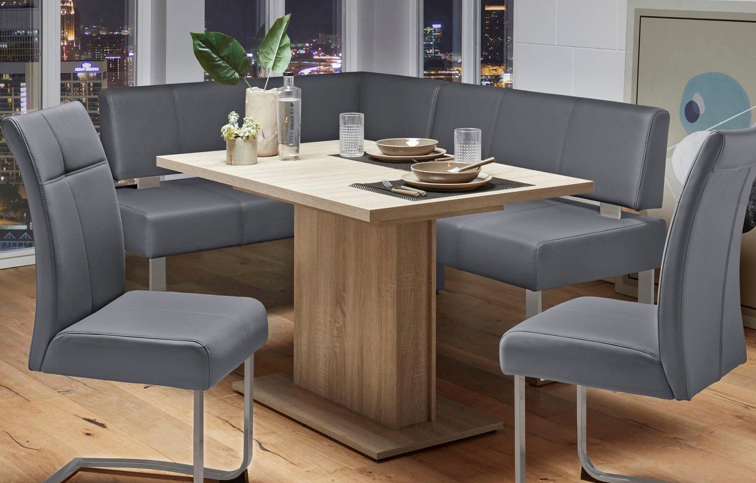 OTTO home Eckbank "Rab" in 2 Breiten (180 oder 200 cm), Bezug in verschiedenen Qualitäten