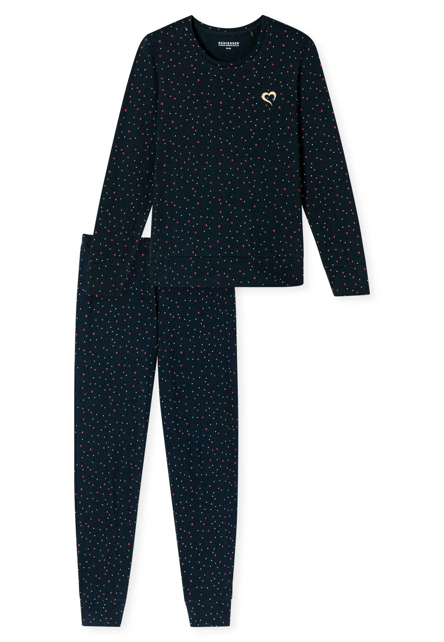 Schiesser Schlafanzug "Family" 0, 2 tlg. Langarm, Baumwolle, Rundhalsaussch günstig online kaufen