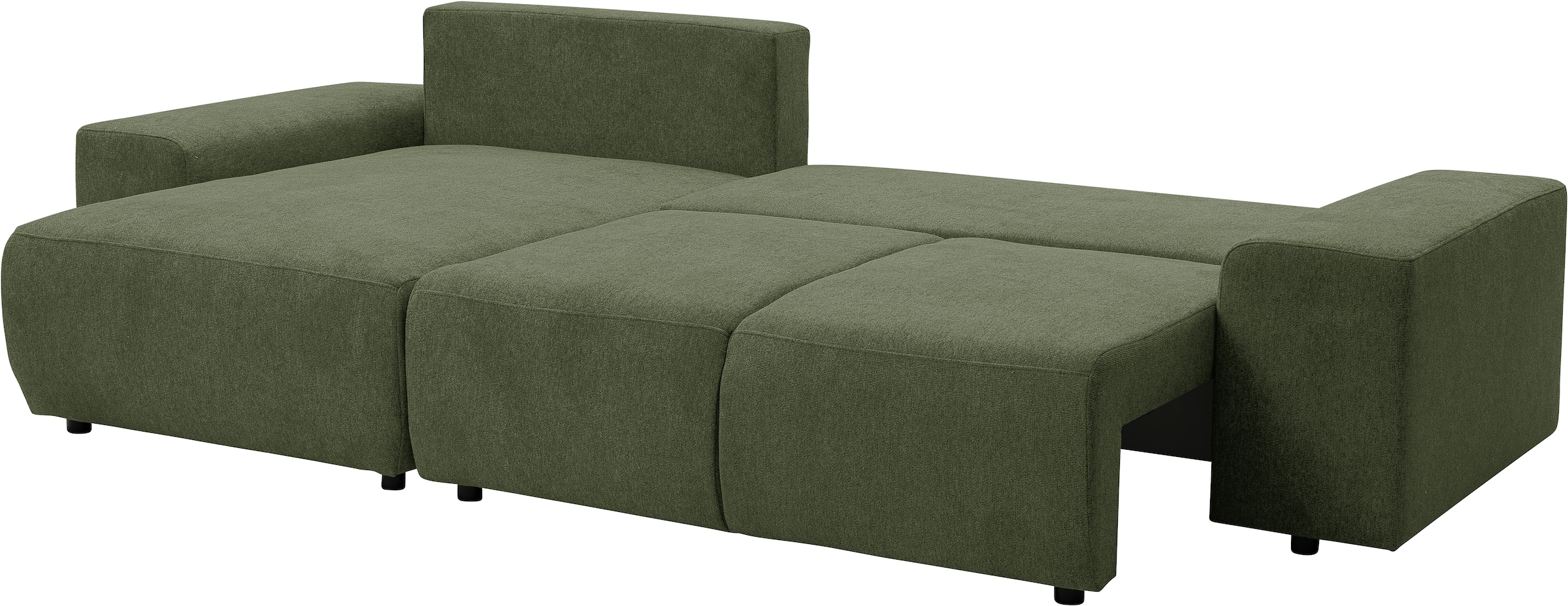 WERK2 Ecksofa »Riwa, modernes Sofa zum Kuscheln und Entspannen, Breite 300cm, L-Form«, Trendiges Ecksofa mit vielen Kissen, Schlaffunktion & Bettkasten