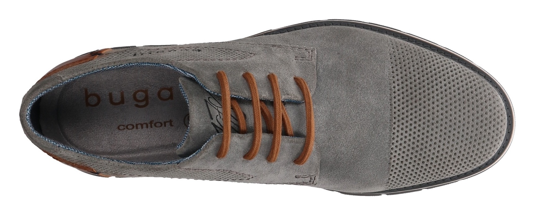 bugatti Schnürschuh, Freizeitschuh, Halbschuh, Sneaker mit Ziernähten