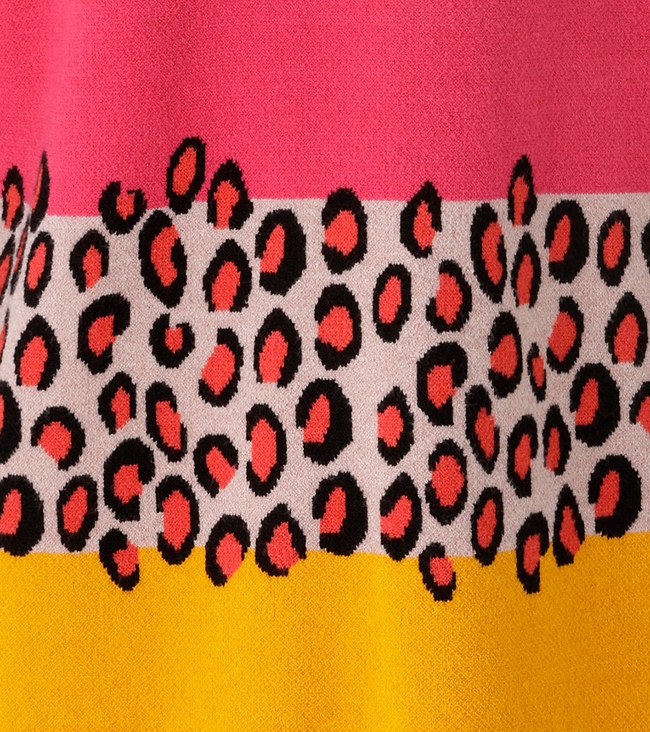 Aniston SELECTED Strickpullover, im Animal-Look in Kombination mit Blockstreifen - NEUE KOLLEKTION