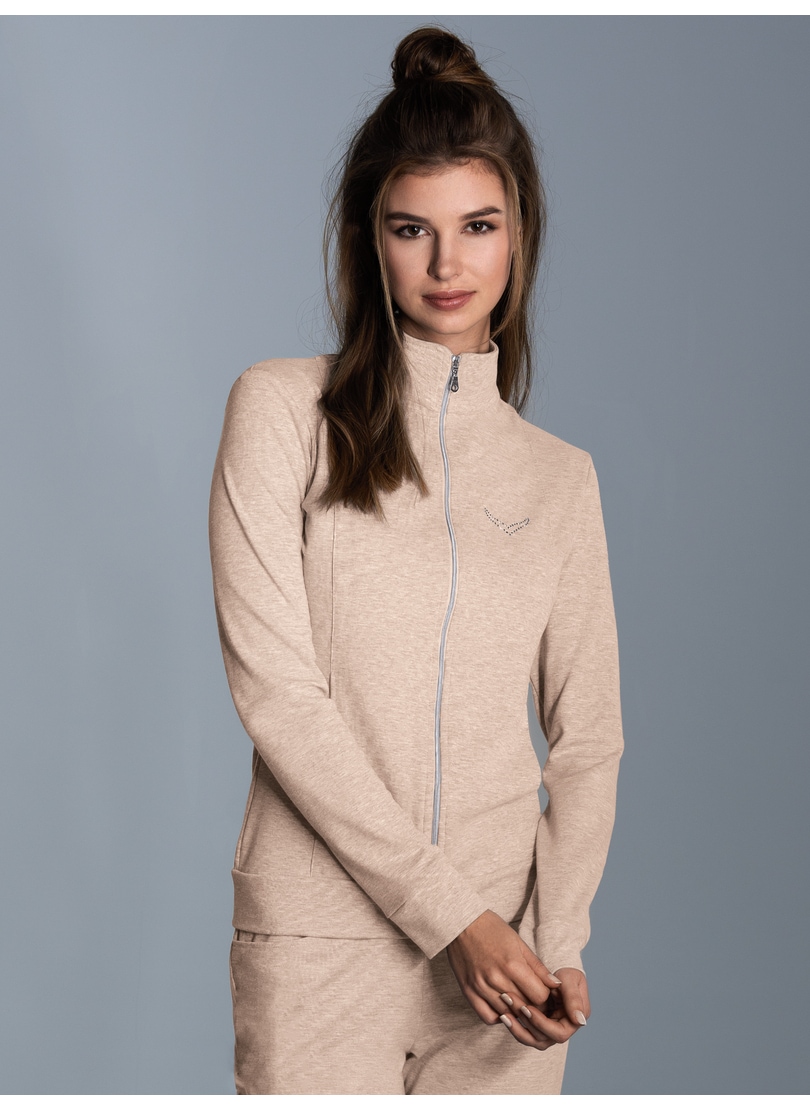 Trigema Sweatjacke "TRIGEMA Jacke veredelt mit Kristallsteinen", 1 Stk. günstig online kaufen