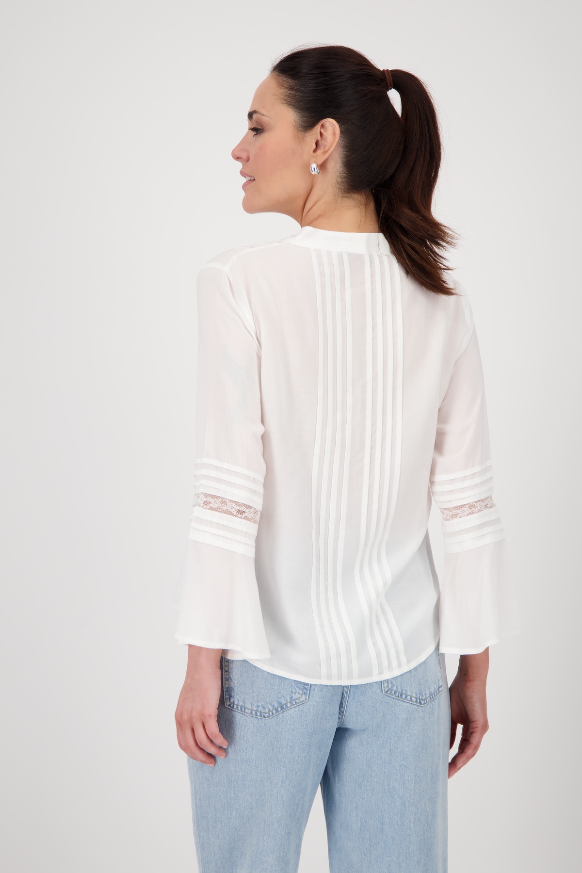 Monari Spitzenbluse »Bluse Spitze«, Mit V-Ausschnitt
