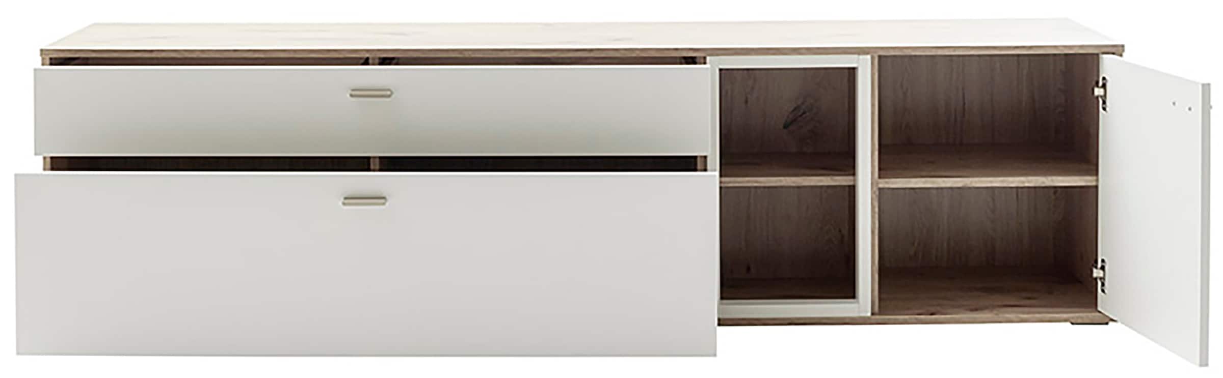 MCA furniture Lowboard »SANTERNO«, mit 1 Tür, 2 Schubkästen, offene Fächer, Fernseher bis 80 Zoll