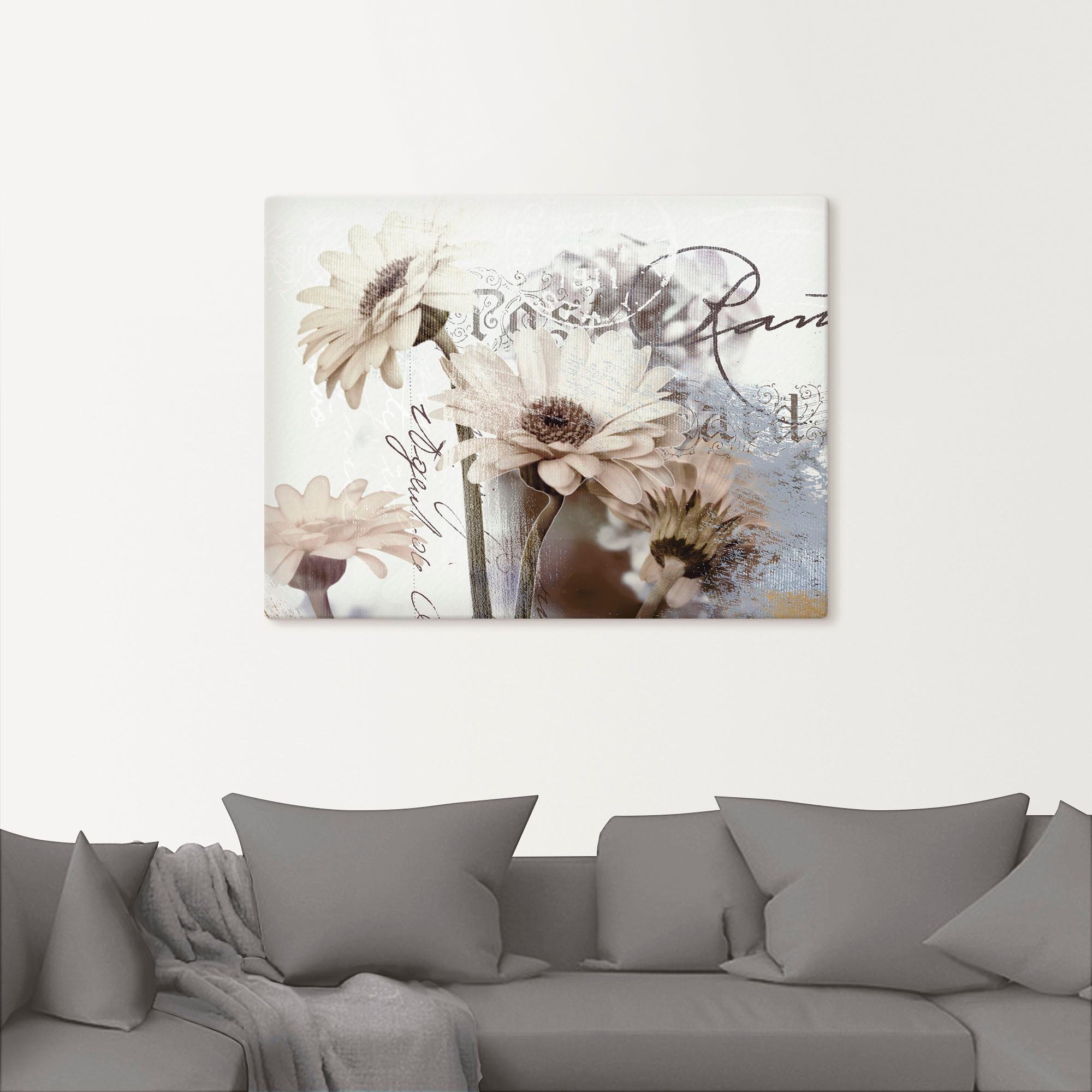 Artland Wandbild "Gerberas Detail" Blumenbilder 1 Stk. tlg. als Leinwandbil günstig online kaufen