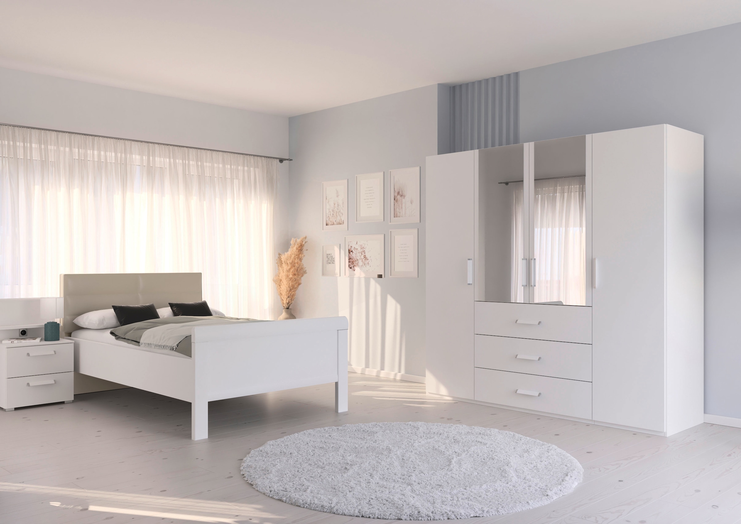 rauch Schlafzimmer-Set "Evelyn", (Set, 3 tlg.), Schrank und Bett in 2 Breit günstig online kaufen