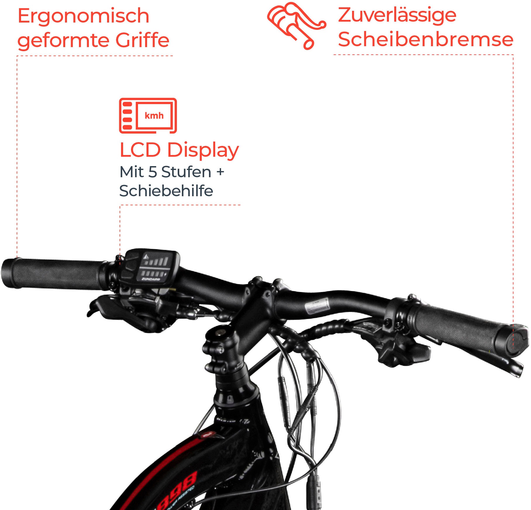 Zündapp E-Bike »Z898«, 24 Gang, Heckmotor 250 W, Pedelec, Elektrofahrrad für Damen u. Herren, MTB