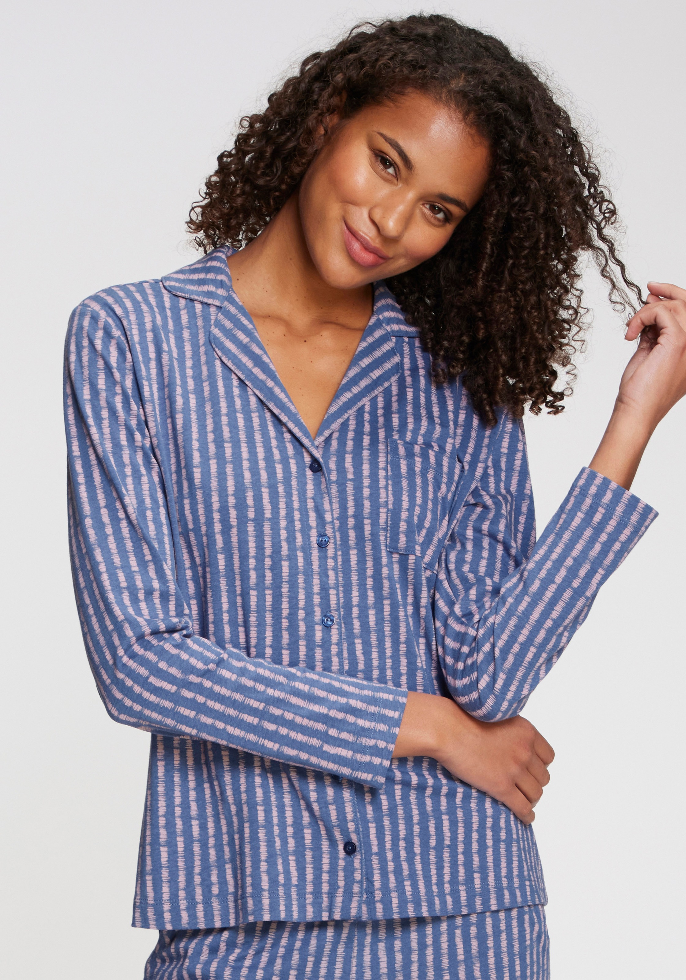 Vivance Dreams Pyjamaoberteil, mit schönem Allover-Muster günstig online kaufen